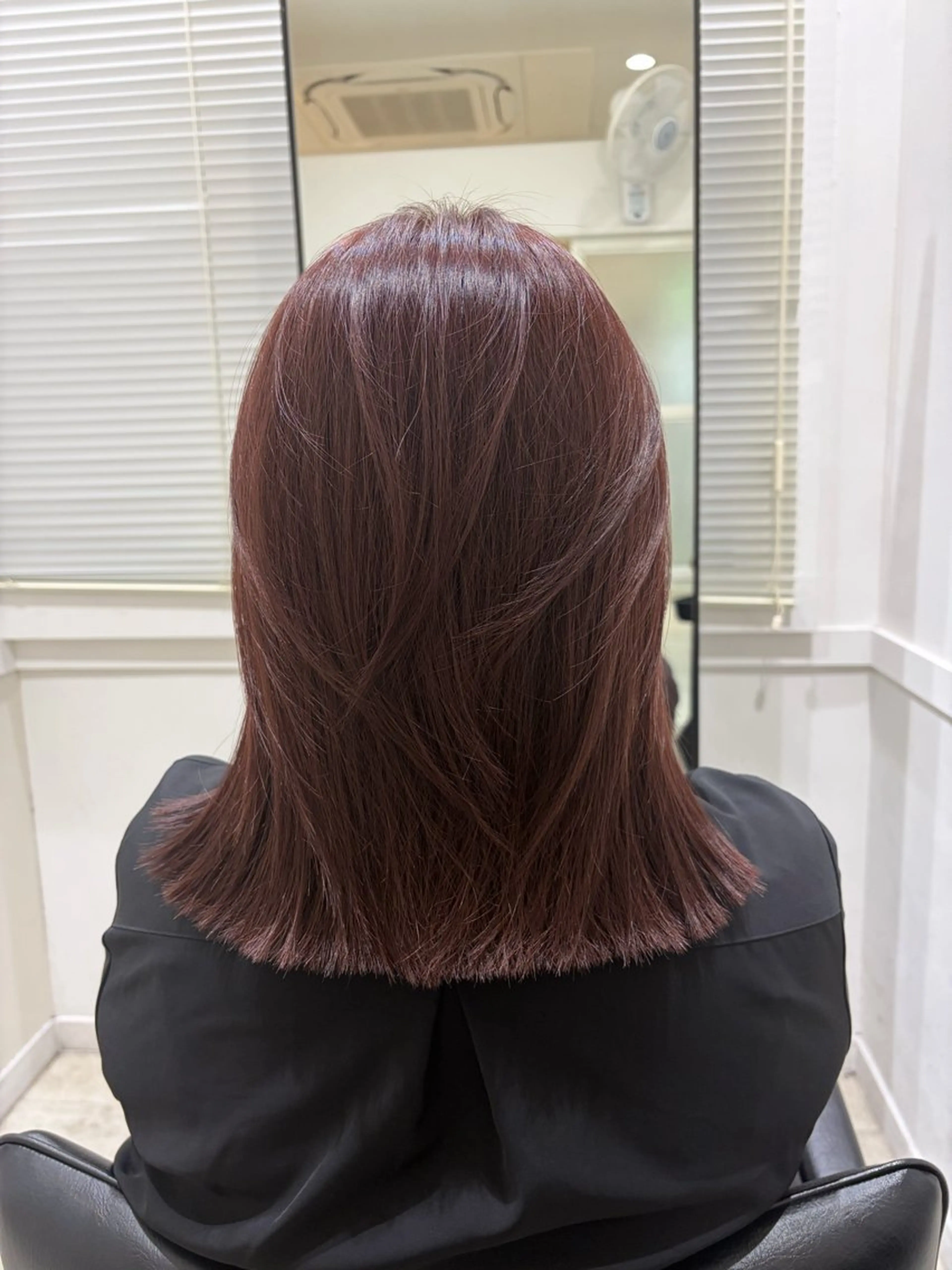 ミディアム 艶髪×縮毛矯正/ レイヤー 西村のヘアスタイル