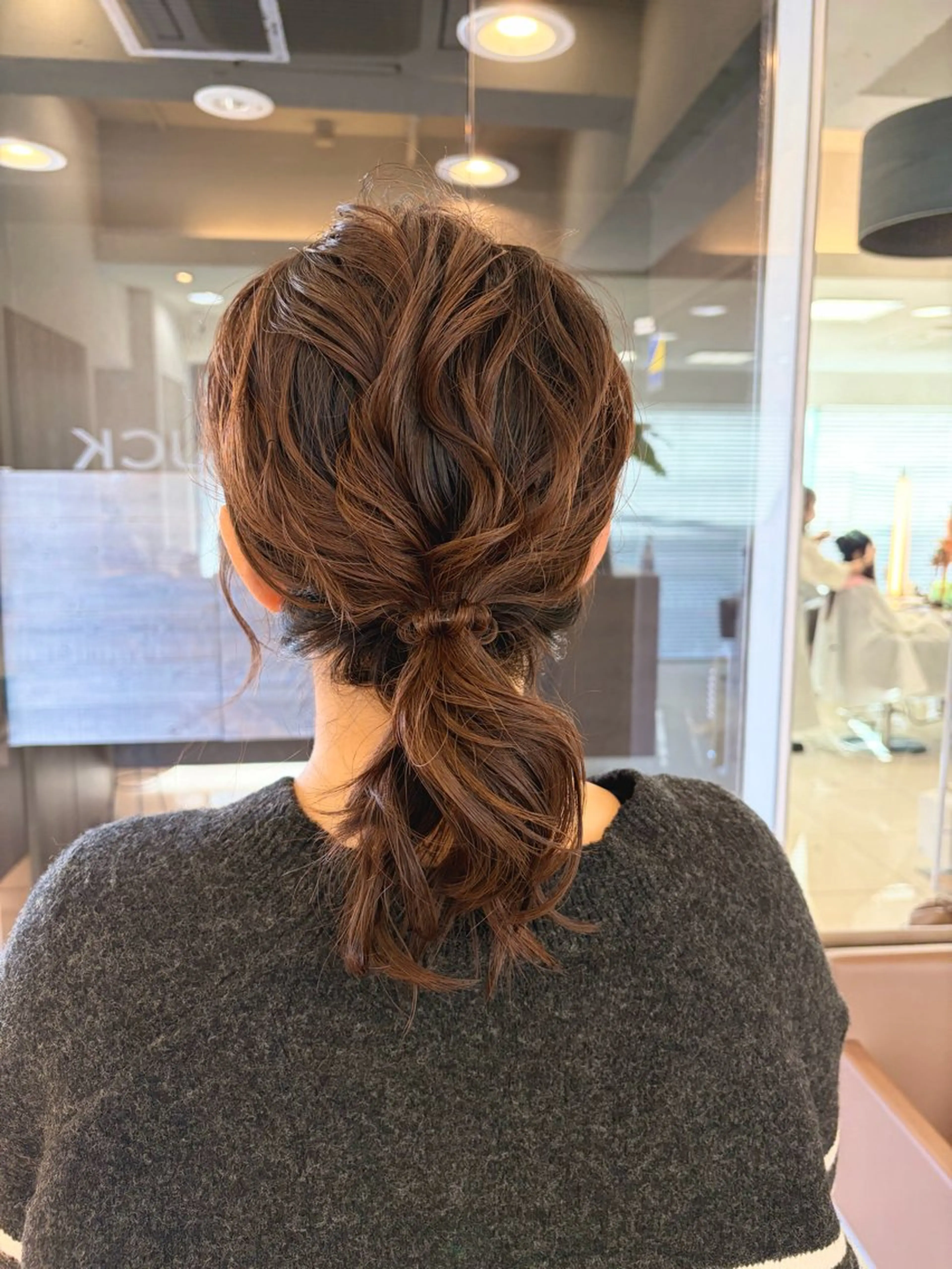 ミディアム ヘアセット 鎌倉/アレンジ/暗髪 /髪質改善/ ユキミのヘアスタイル