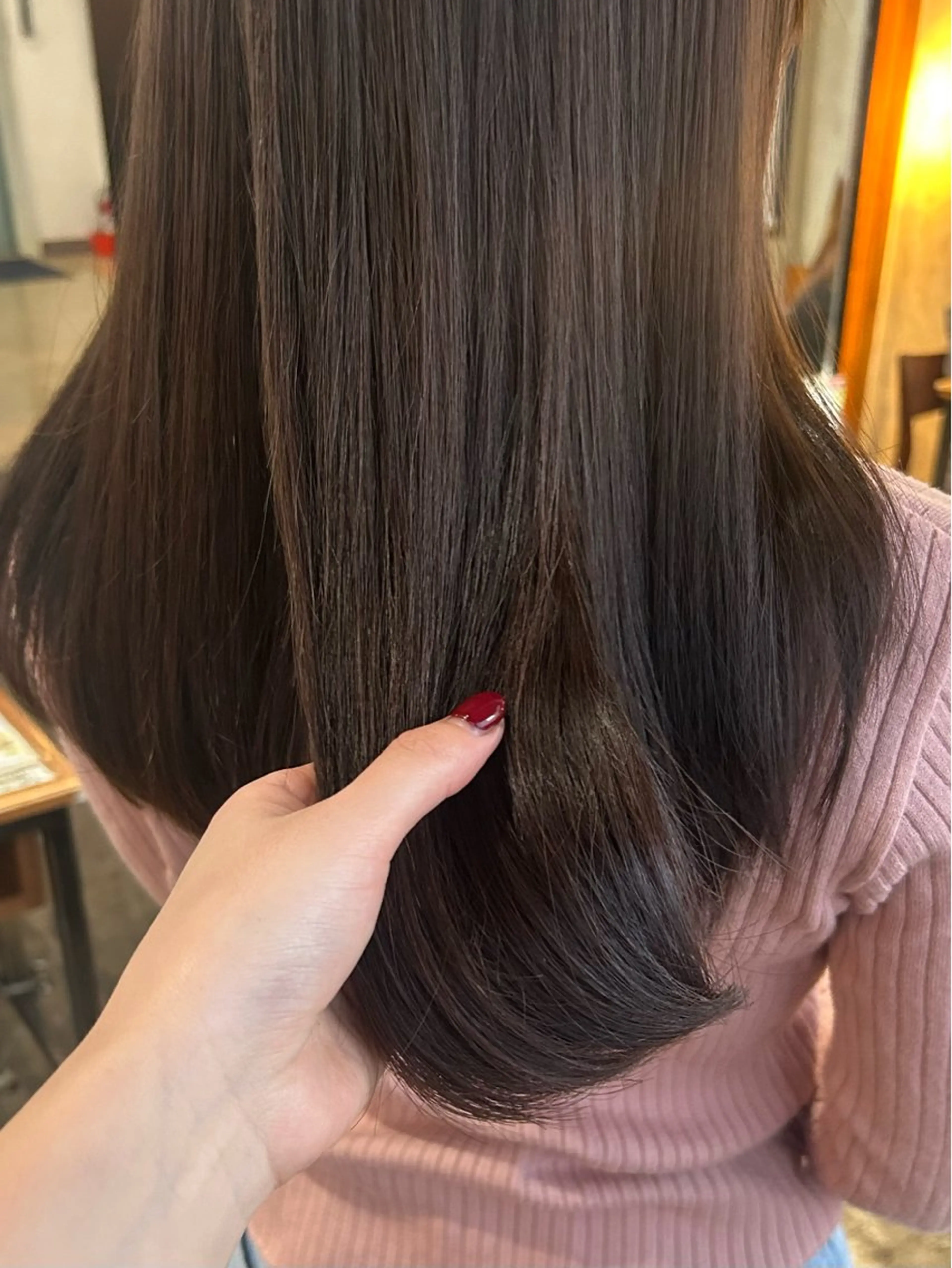 ロング カラー ブラウンカラー くすみブラウン カット ヘアカラー トリートメント RINO/似合わせ /女性専用🍑のヘアスタイル