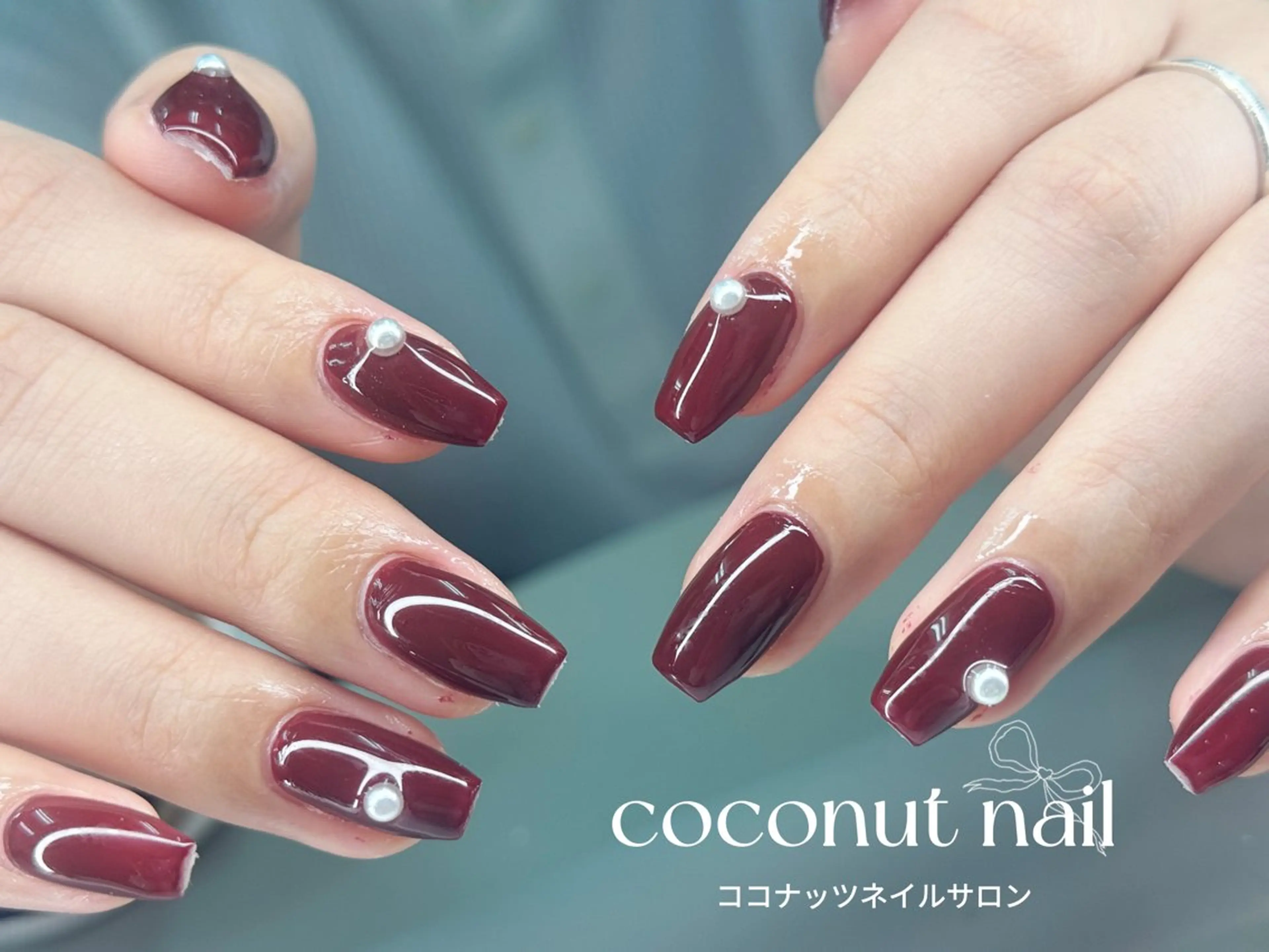 ネイル べっ甲ネイル フレンチネイル キラキラネイル マグネットネイル 大理石ネイル(マーブル) ハンドネイル 神田 ココナッツのネイルデザイン