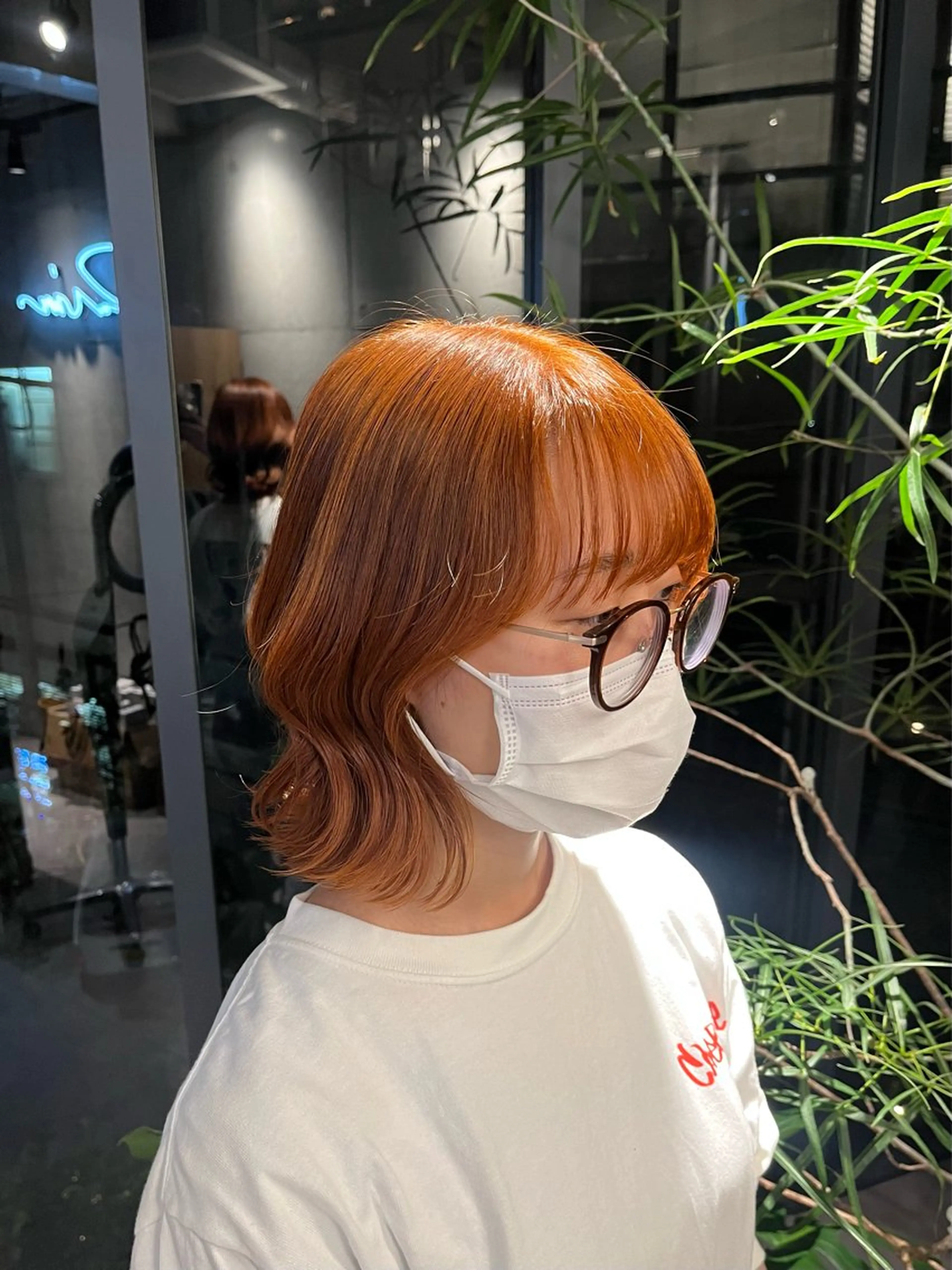 ショート カラー ブリーチ ブリーチなしカラー レイヤー/ボブカット kanohaのヘアスタイル