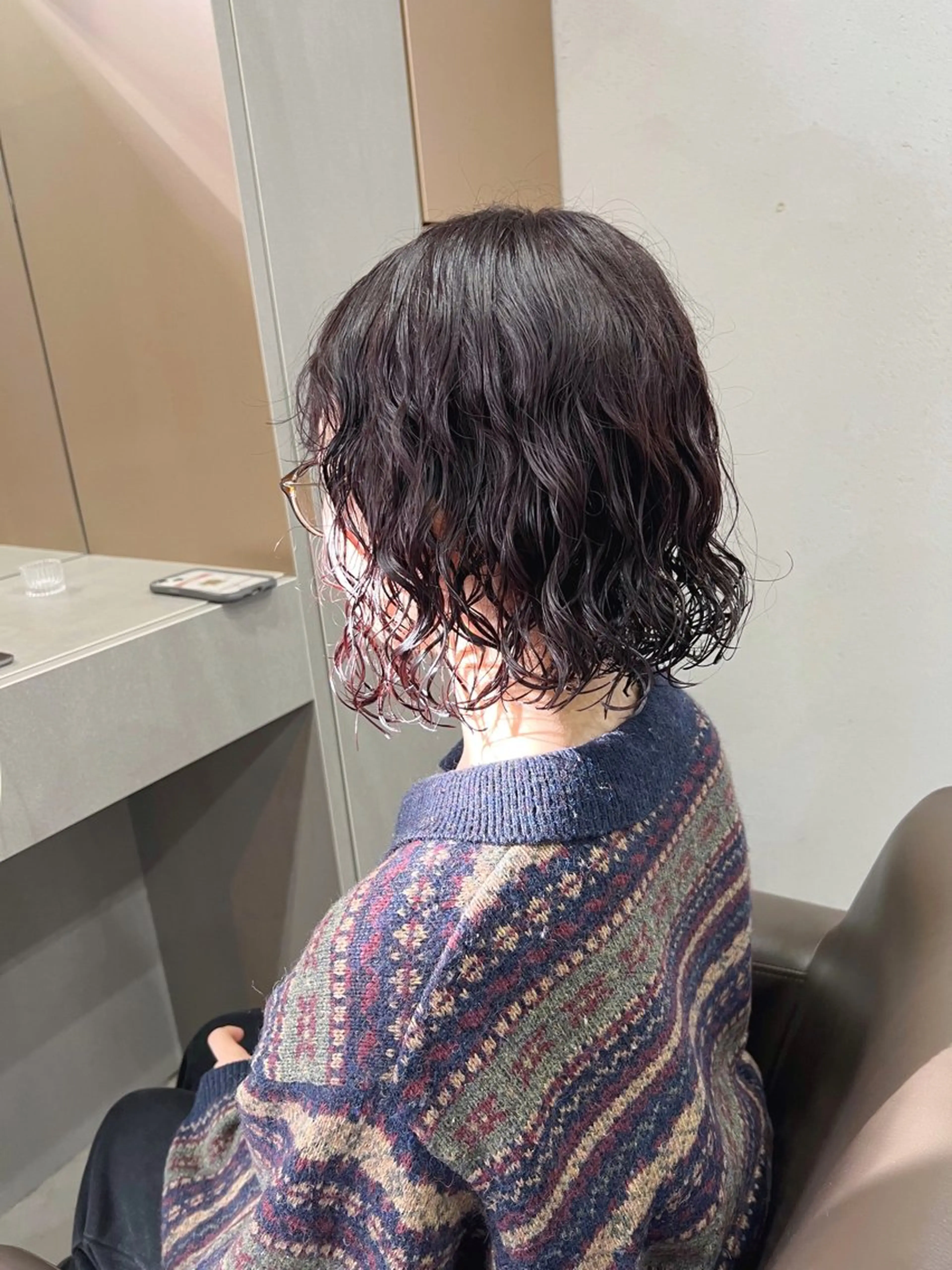 ショート パーマ ボブパーマコテ巻き風 パーマNo1深江秀平のヘアスタイル