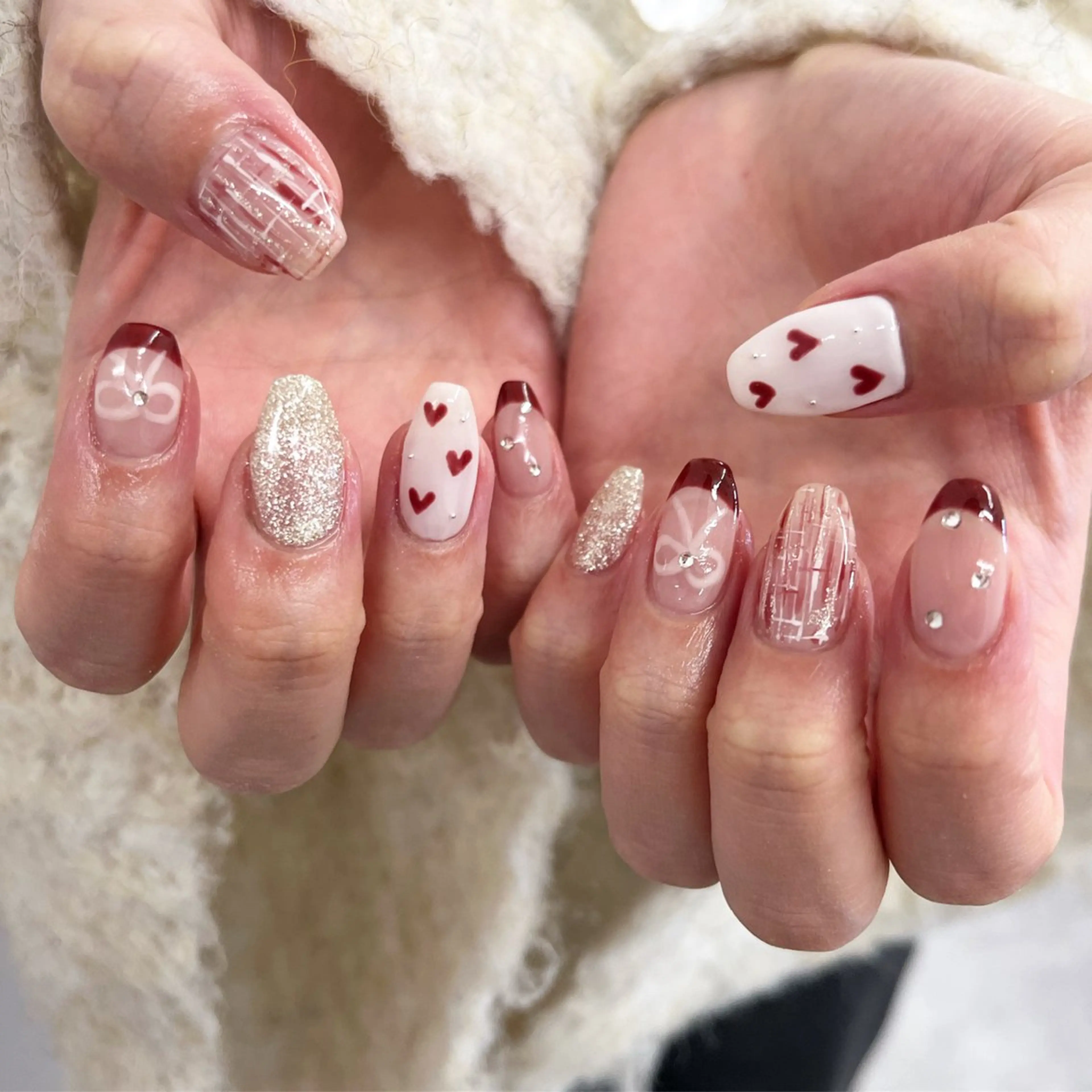 ネイル 赤色 nail* runa🌻のネイルデザイン