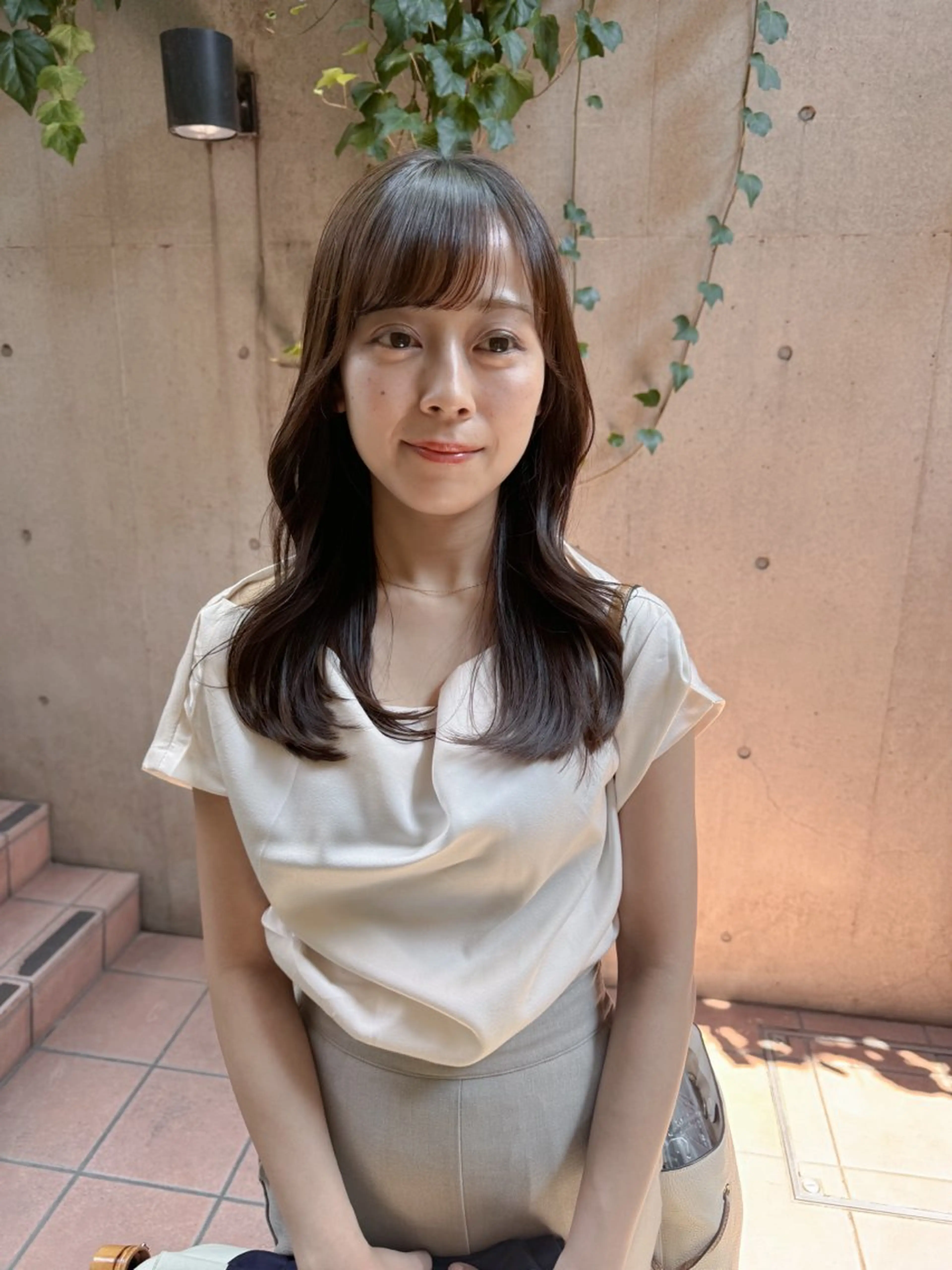 ミディアム パーマ カット パーマ 大橋 芽衣のヘアスタイル