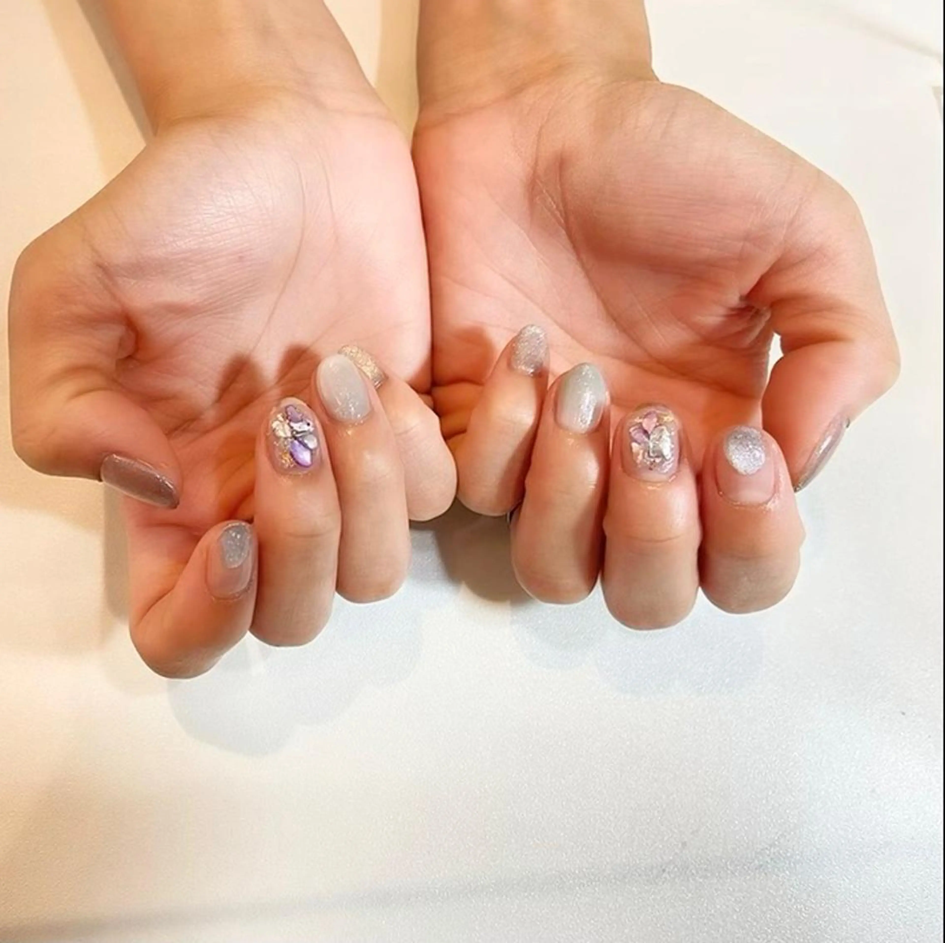 ネイル クリアネイル マグネットネイル ミラーネイル ニュアンスネイル nail salon  ADORE所属・Adore nailのネイルデザイン