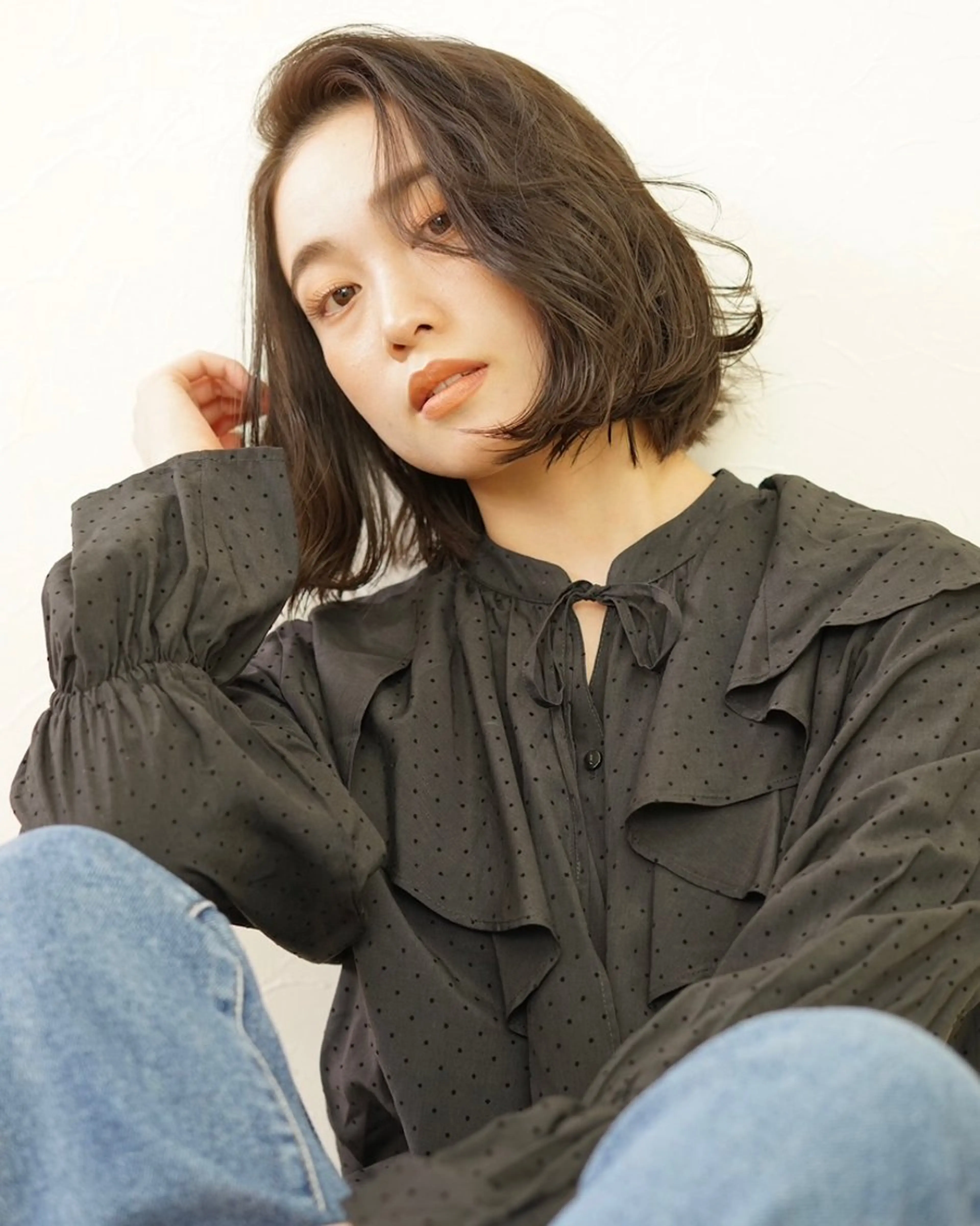 ミディアム カラー 艶髪/透明感/ 三宅晴香のヘアスタイル