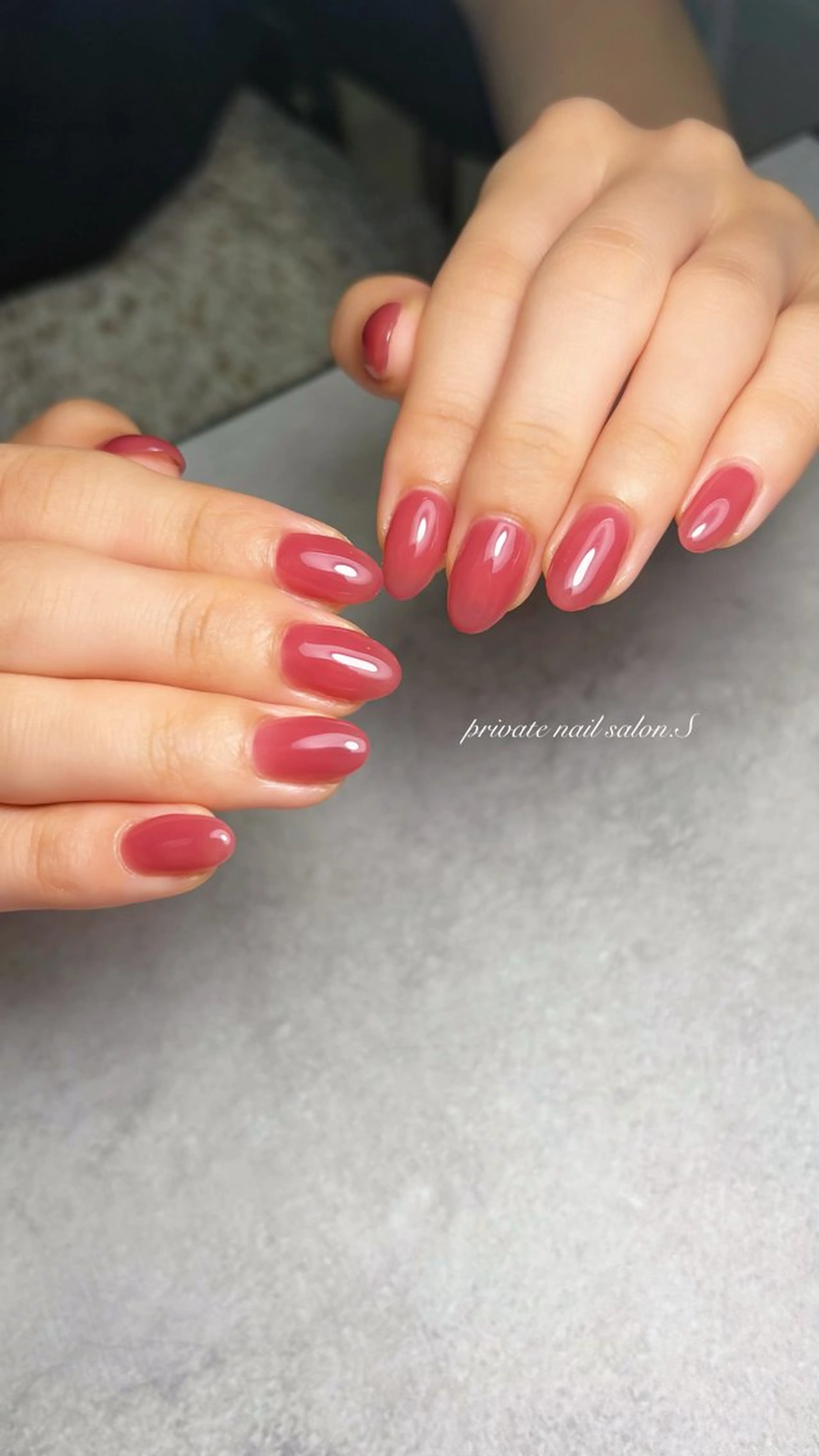 ネイル ジェルネイル 持ち込み ワンカラーネイル スカルプネイル シンプルネイル ハンドネイル 関山 志乃のネイルデザイン