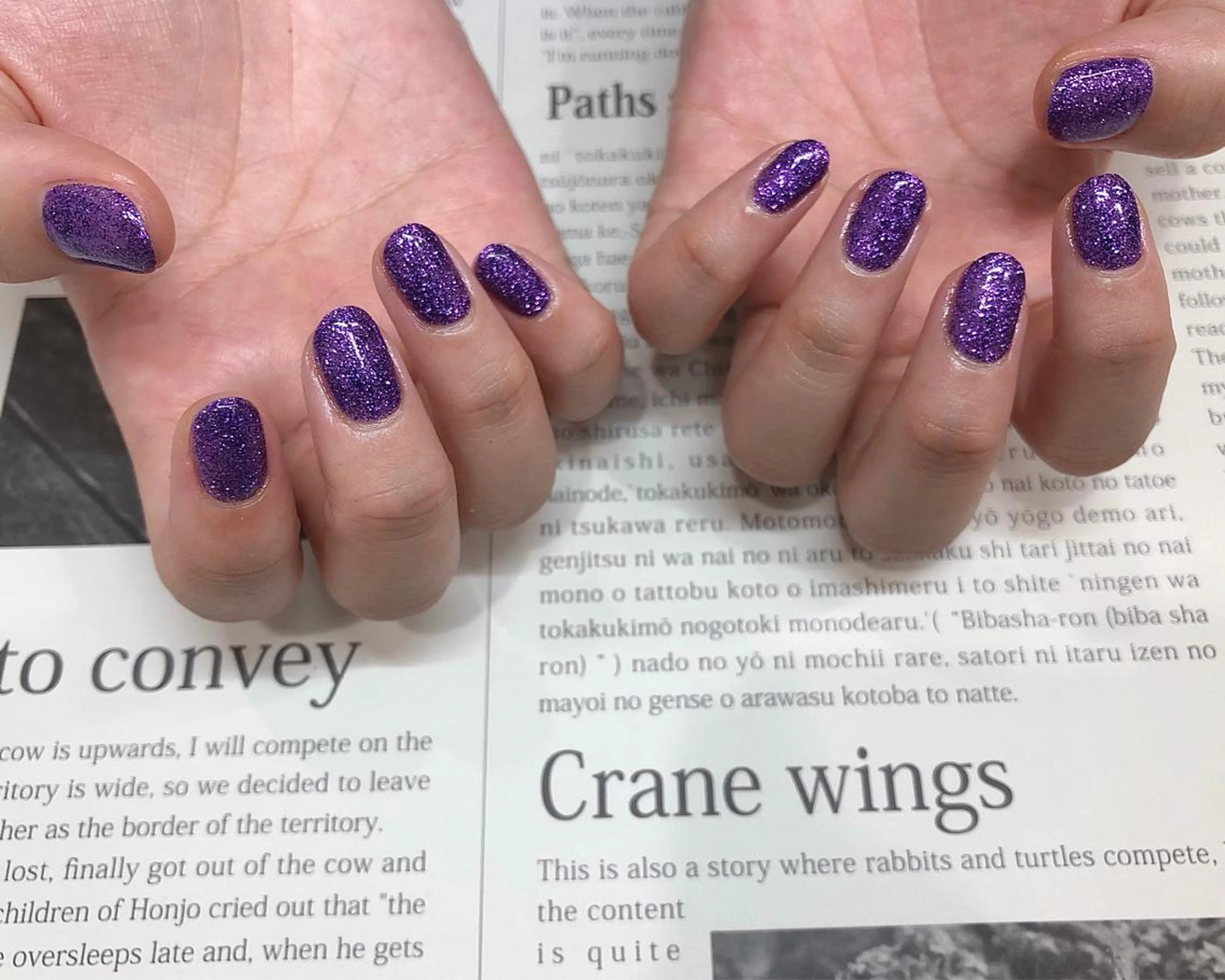 ネイル パープル ハンドネイル nail heron所属・saki_ nail heronのその他イメージ