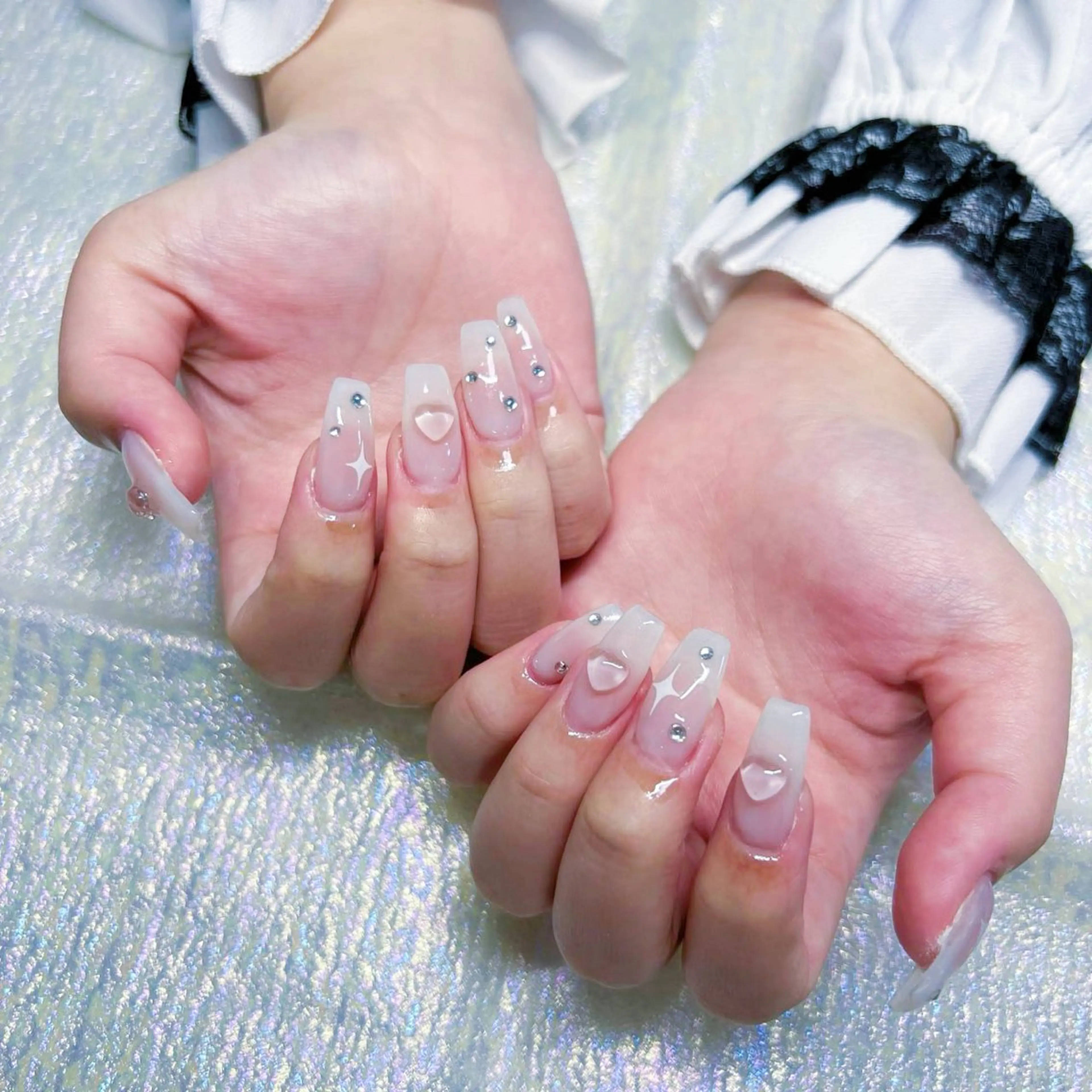 ロング ハンドネイル ハンドケア 💜MIYA nail川崎店のネイルデザイン