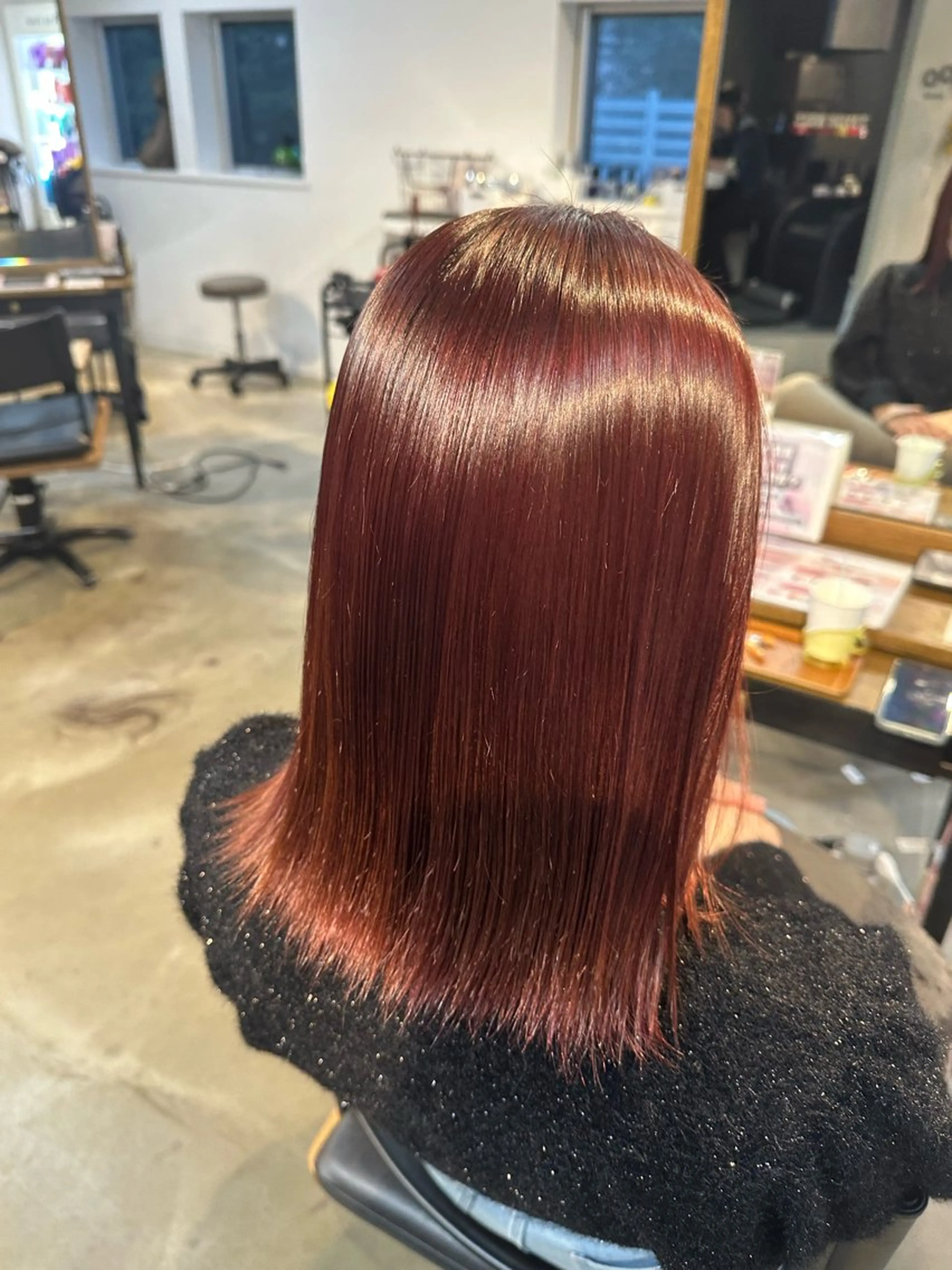 ミディアム 髪質改善 トリートメント ヘアカラー トリートメント aimu/レイヤー/ カラー/髪質改善のヘアスタイル