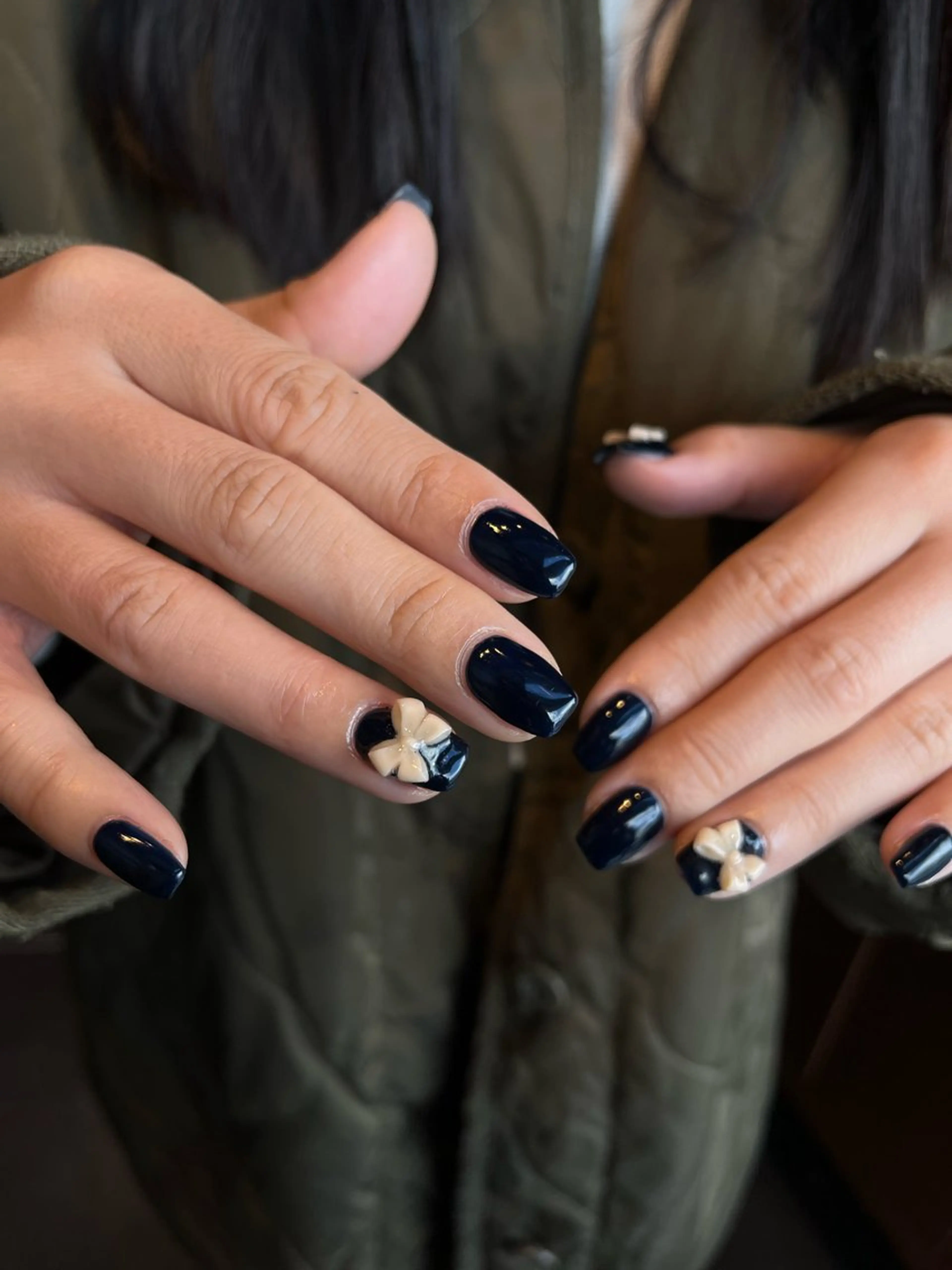 ネイル リボン 🪷福本 亜実　/大阪心斎橋のネイルデザイン