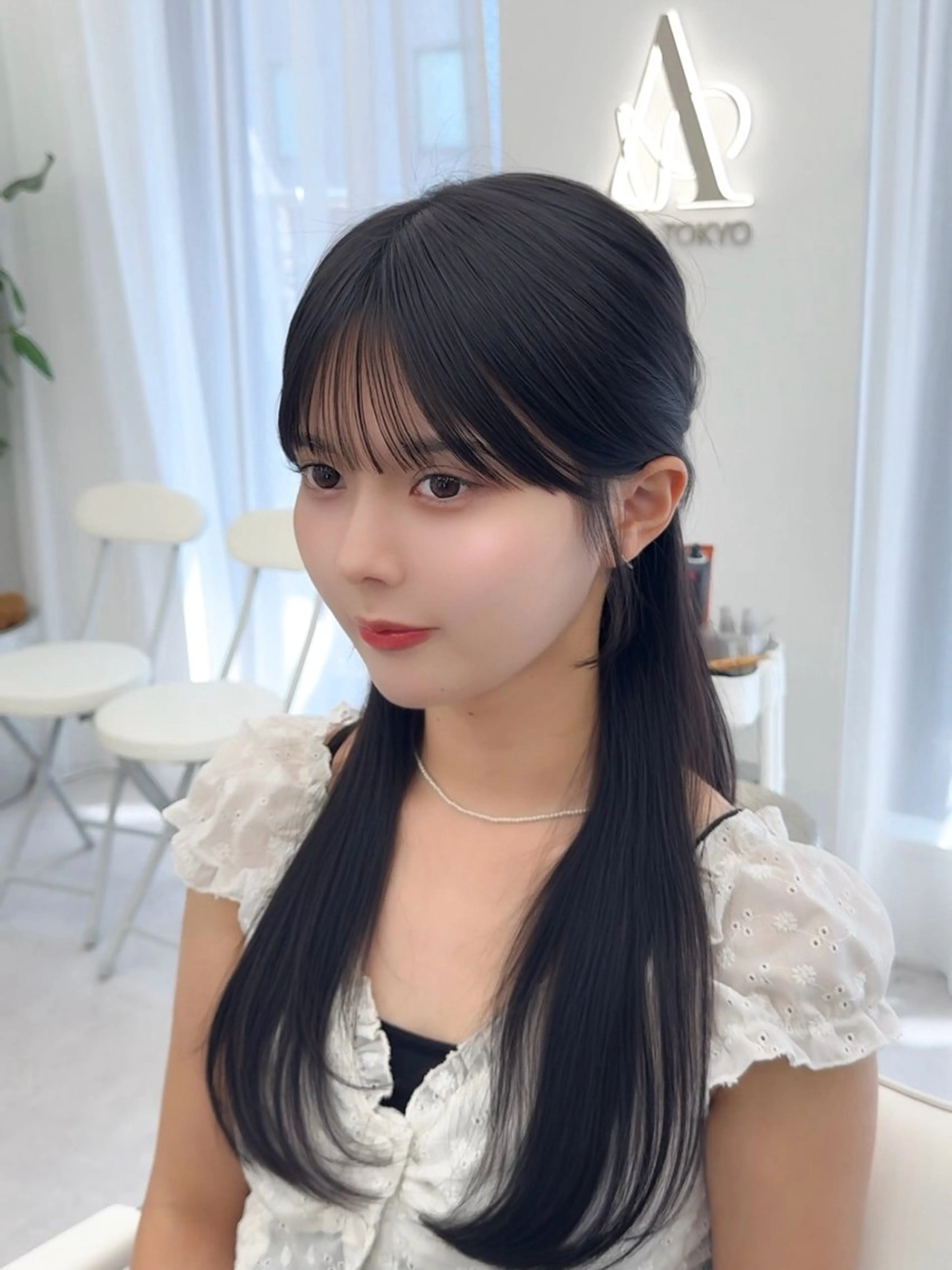 ミディアム カラー ヘアアレンジ カット ヘアカラー トリートメント 顔周り&ミディアム 特化/池袋/kokiのヘアスタイル