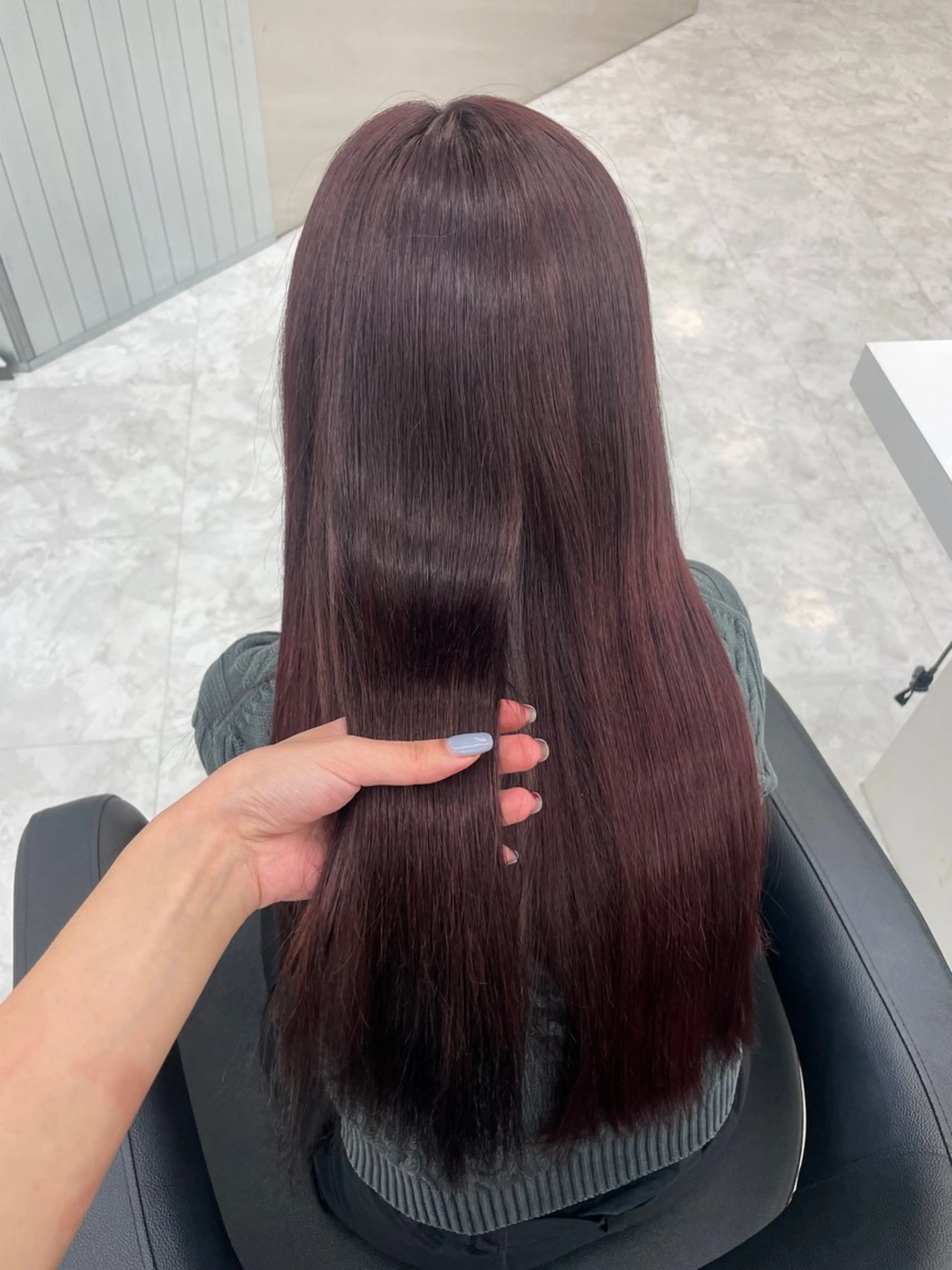 セミロング ヘアカラー トリートメント MOE 福岡韓国ヘア✧︎のヘアスタイル