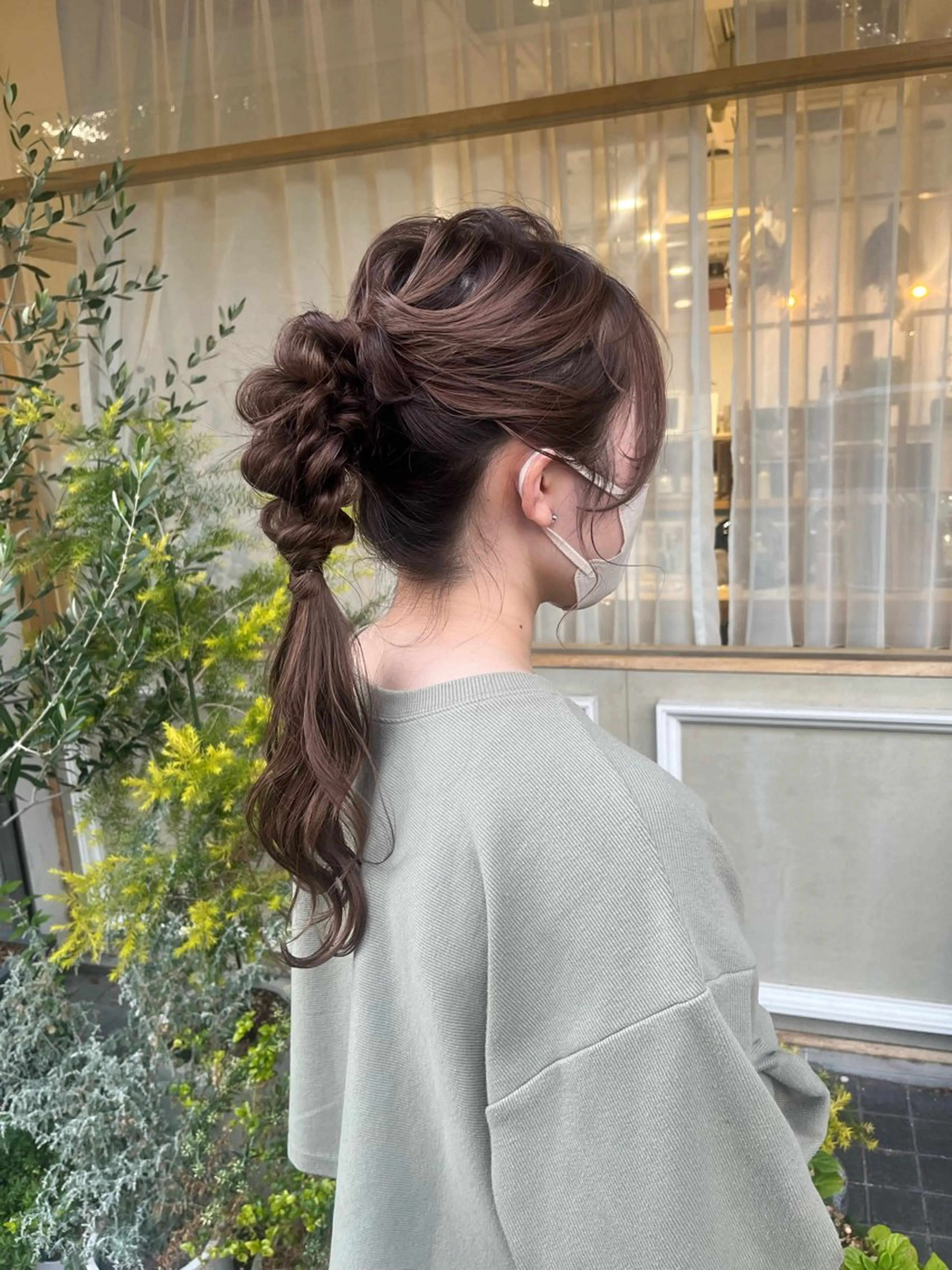 セミロング カラー ヘアアレンジ カット ヘアカラー トリートメント merc. 🩵妹尾杏菜のヘアスタイル