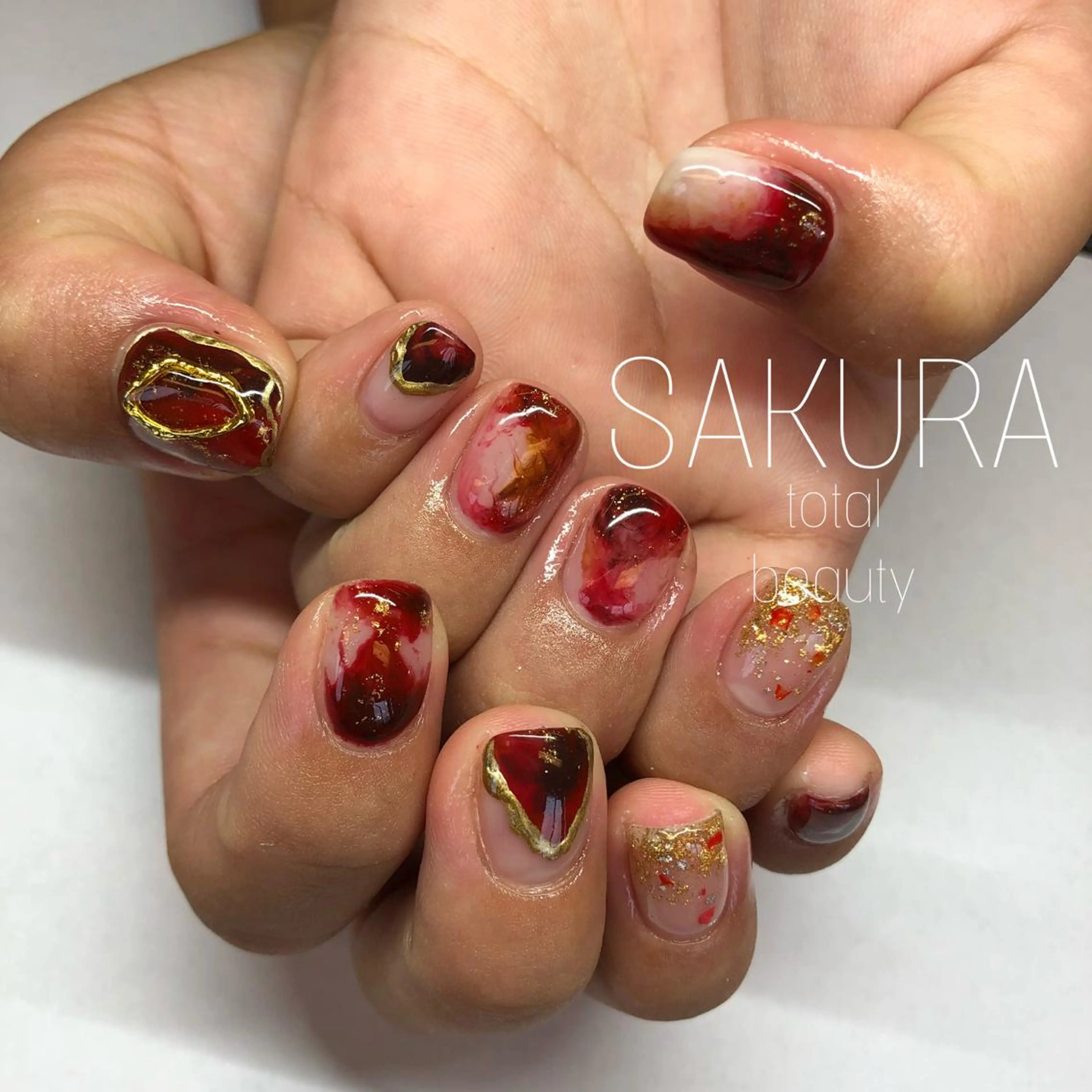 ネイル ハンドネイル フットネイル SAKURA 山野のネイルデザイン