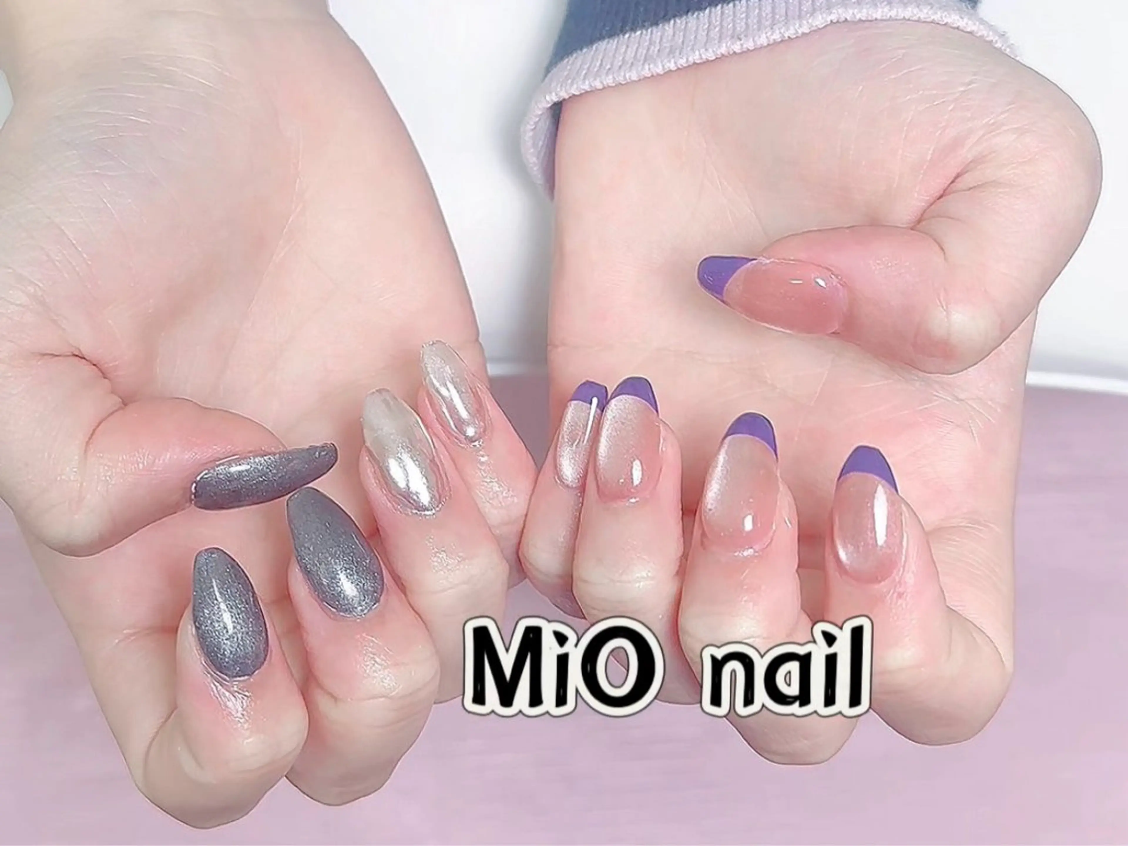 ネイル ジェルネイル 韓国ネイル 持ち込み オフィスネイル ワンホンネイル MiO Nailのネイルデザイン