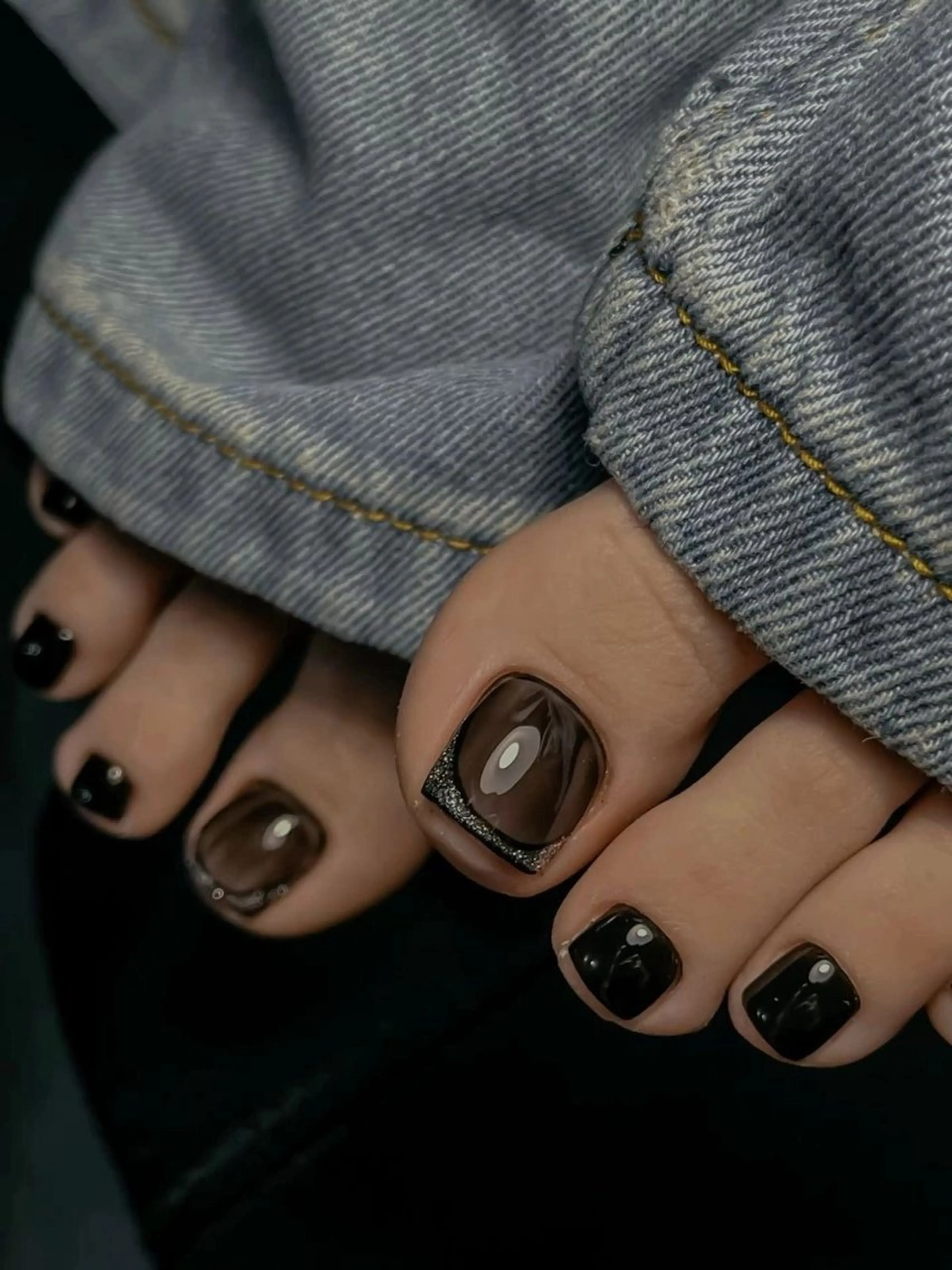 ネイル 韓国ネイル 持ち込み ニュアンスネイル ネイルチップ 冬ネイル RINN ANA.CHUOのネイルデザイン