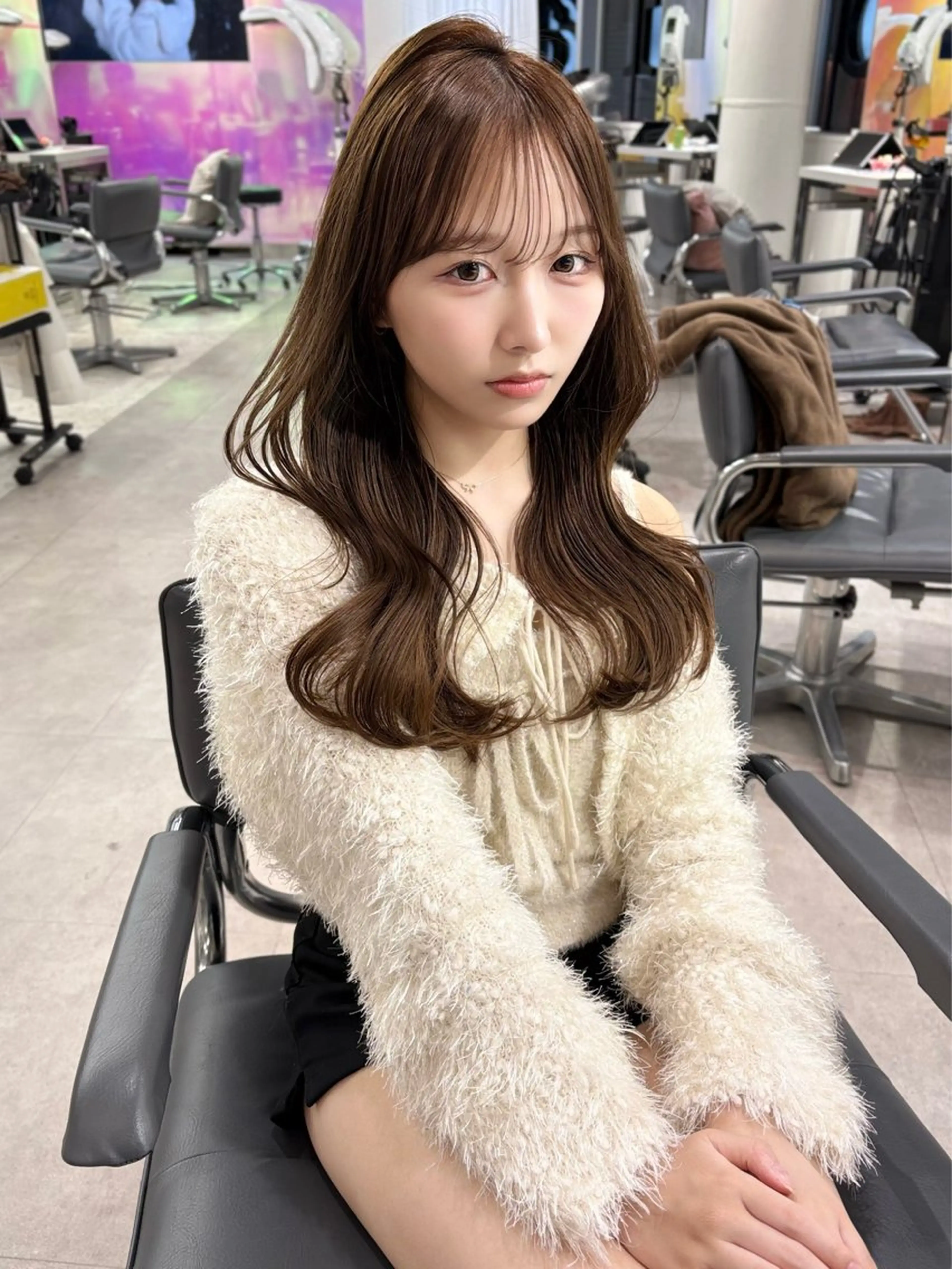 ロング カラー 🩰ピンクベージュ 💞midori💞のヘアスタイル