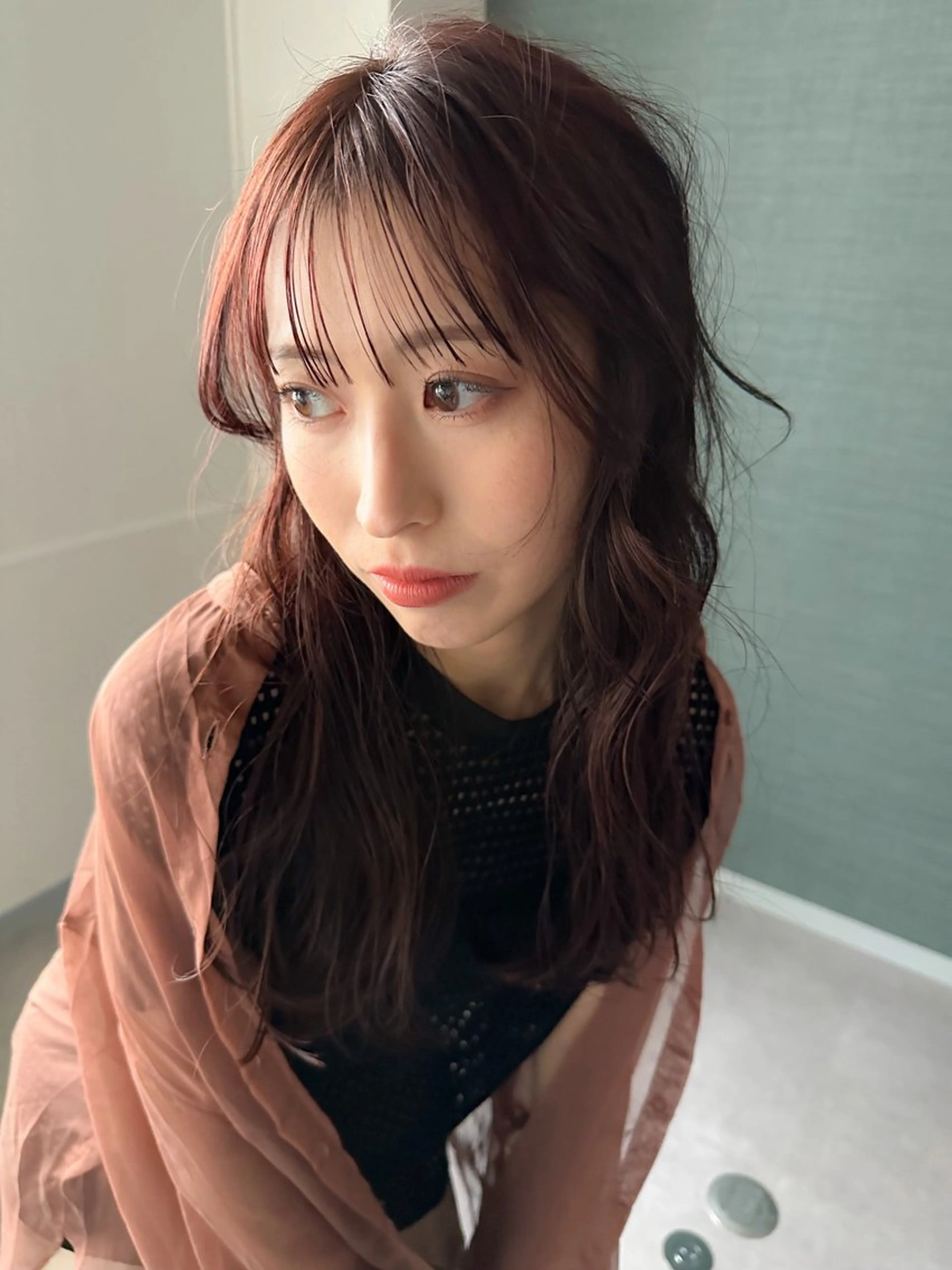 カラー ブラウンカラー ピンクカラー amu所属・Kaho🌼/メンズ ニュアンスパーマのヘアスタイル