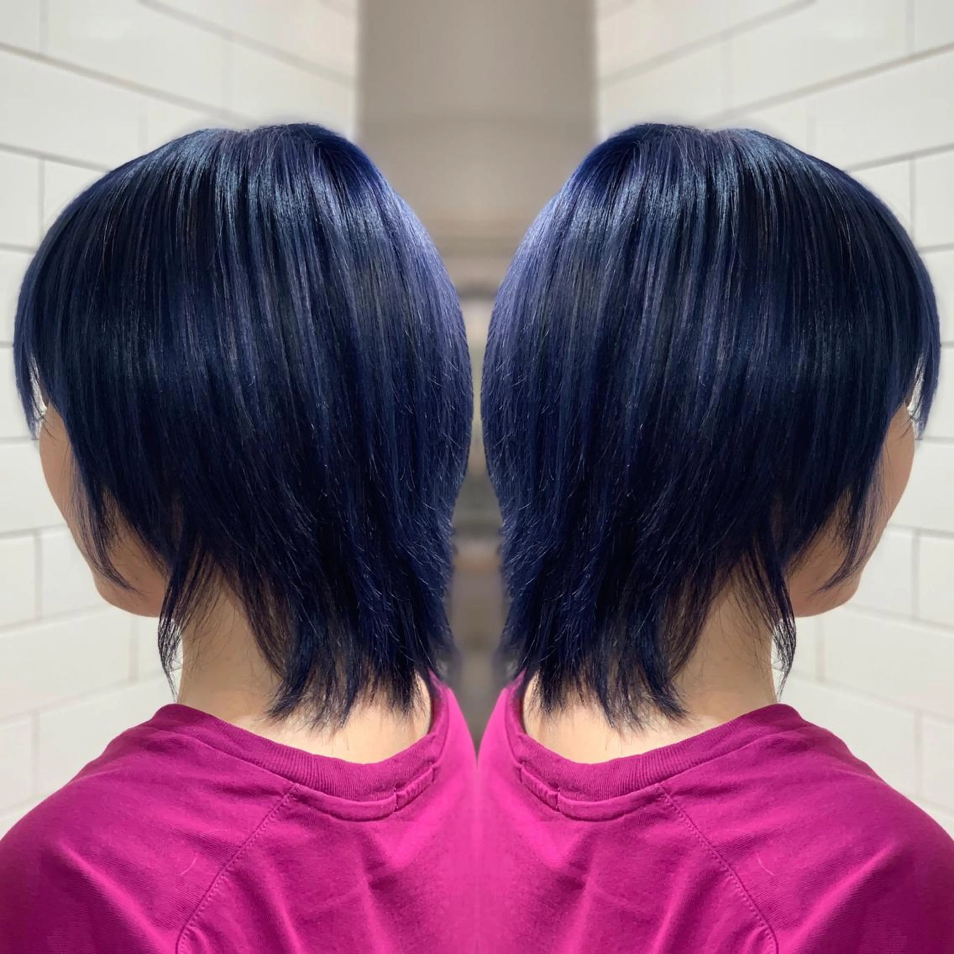 ショート カラー ヘアアレンジ 髪質改善×ハイトーン 中田啄也のヘアスタイル