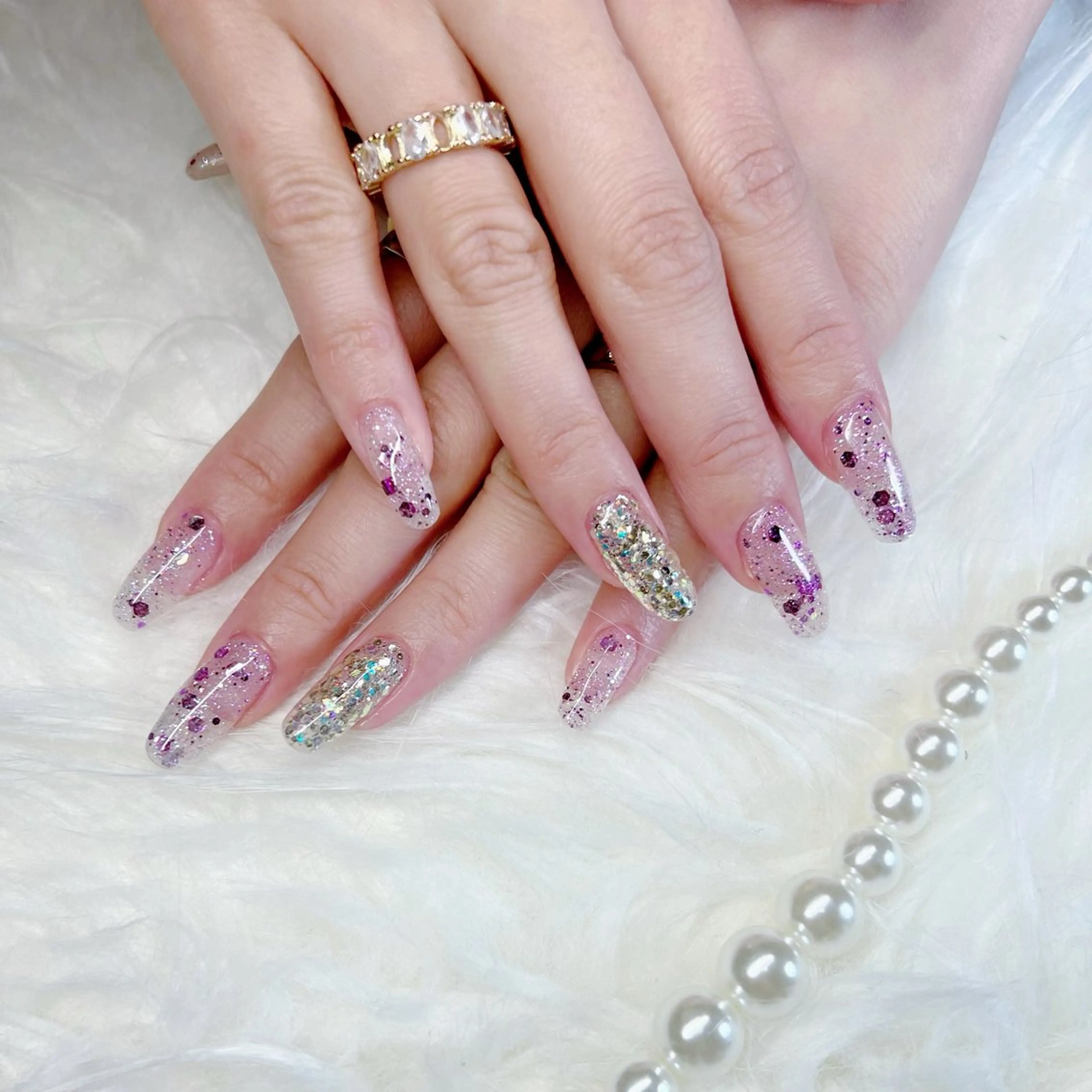 ネイル ラメ(グリッター) ハンドネイル NAIL   Leone（レオーネ）所属・🫧NAIL Leone🫧のネイルデザイン