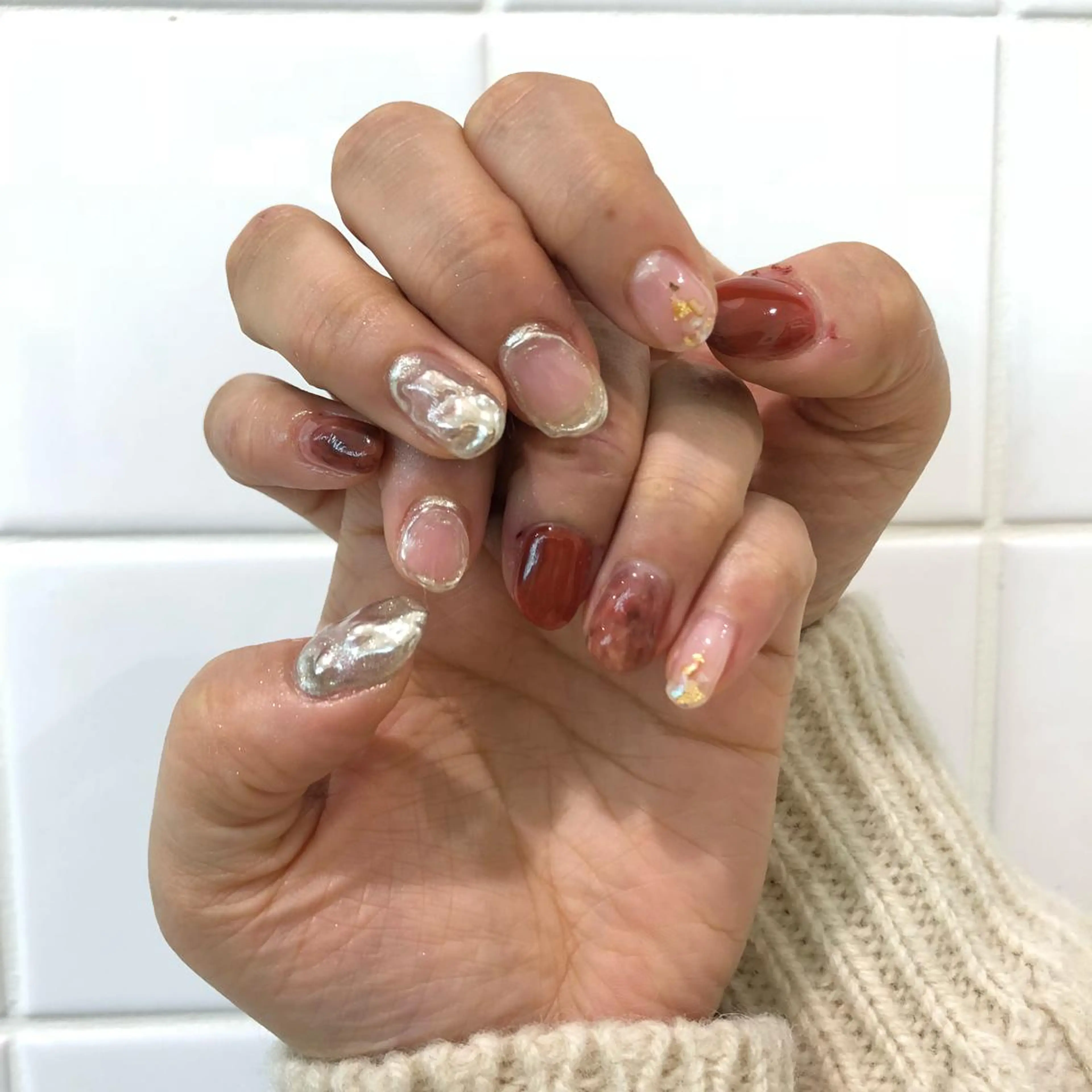 ネイル ハンドネイル 【淡色color/ nail】maikoのネイルデザイン