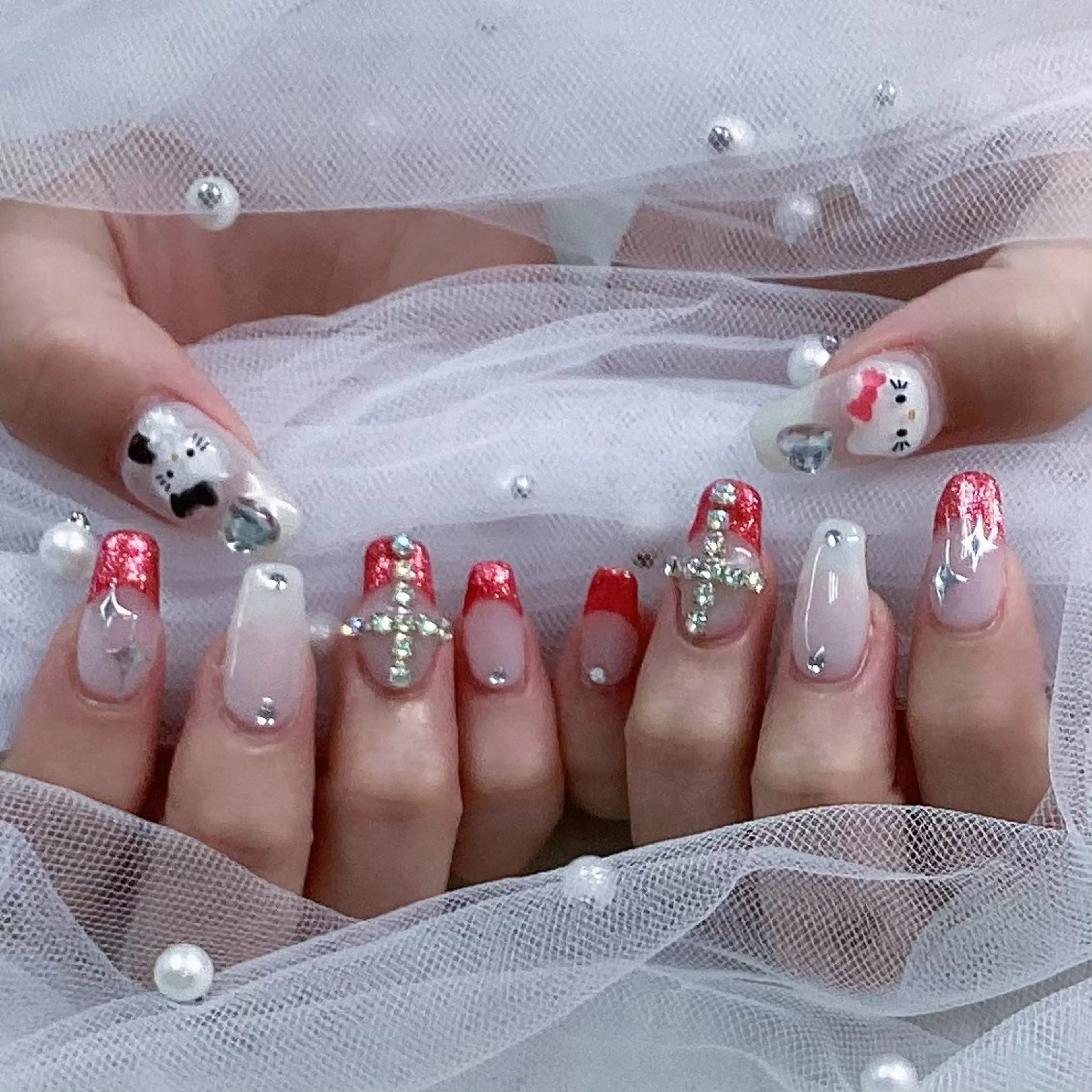 ネイル パーツ全部¥110 サロンミミのネイルデザイン