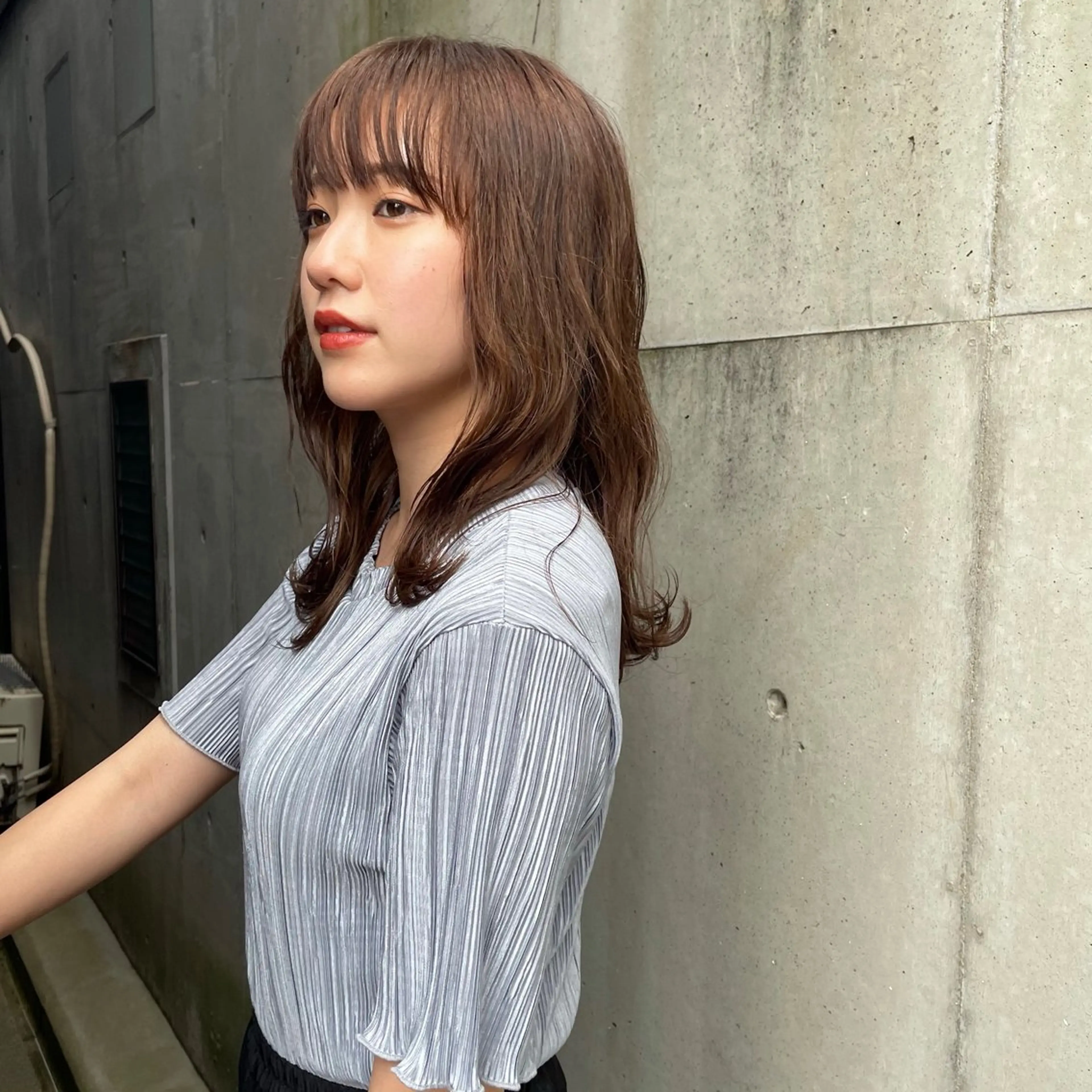 セミロング カラー ベージュカラー 透明感カラー カット ヘアカラー トリートメント 鎌田卓也/髪質改善 /透明感カラーのヘアスタイル