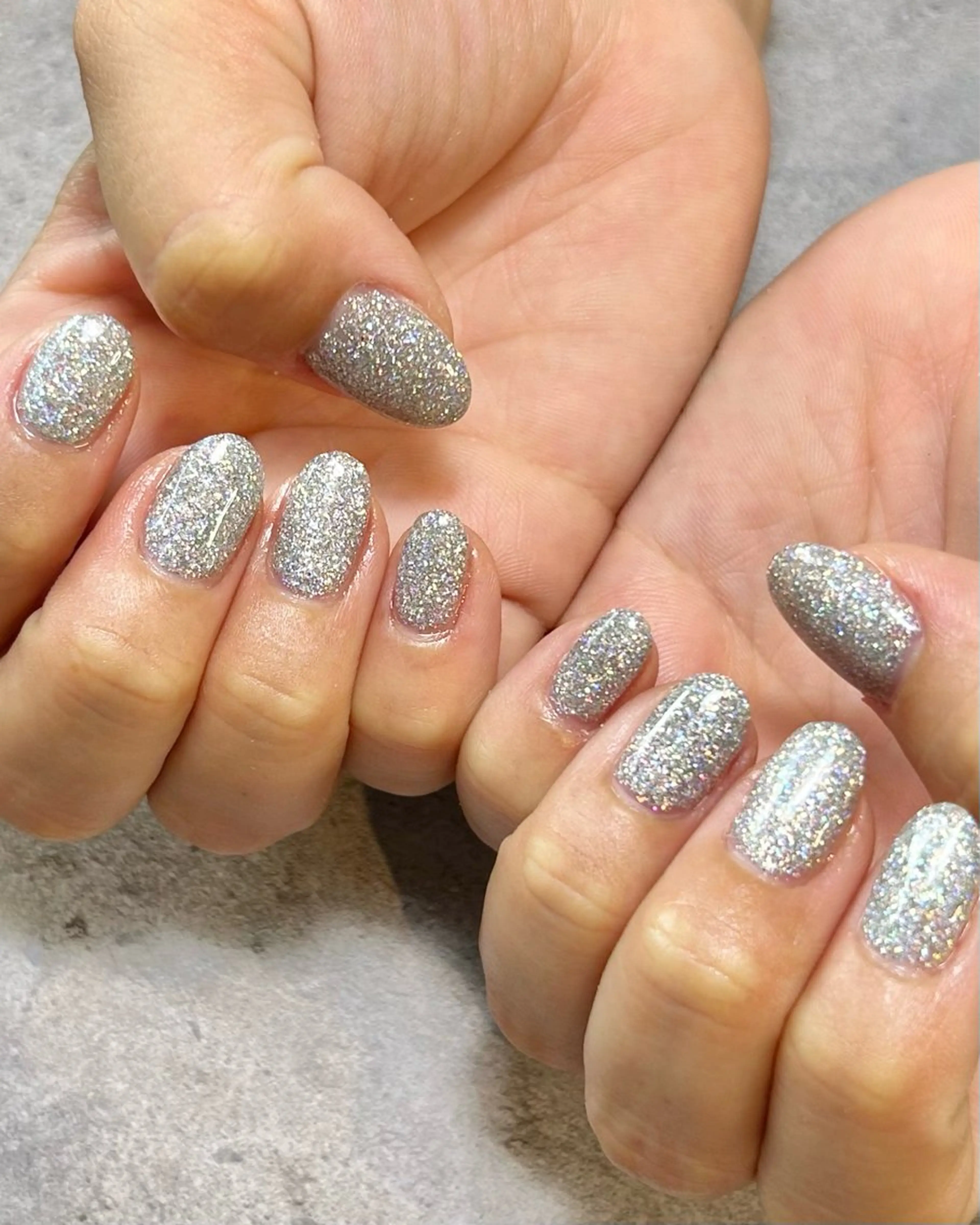 ネイル シルバー ハンドネイル Reflection marikoのネイルデザイン