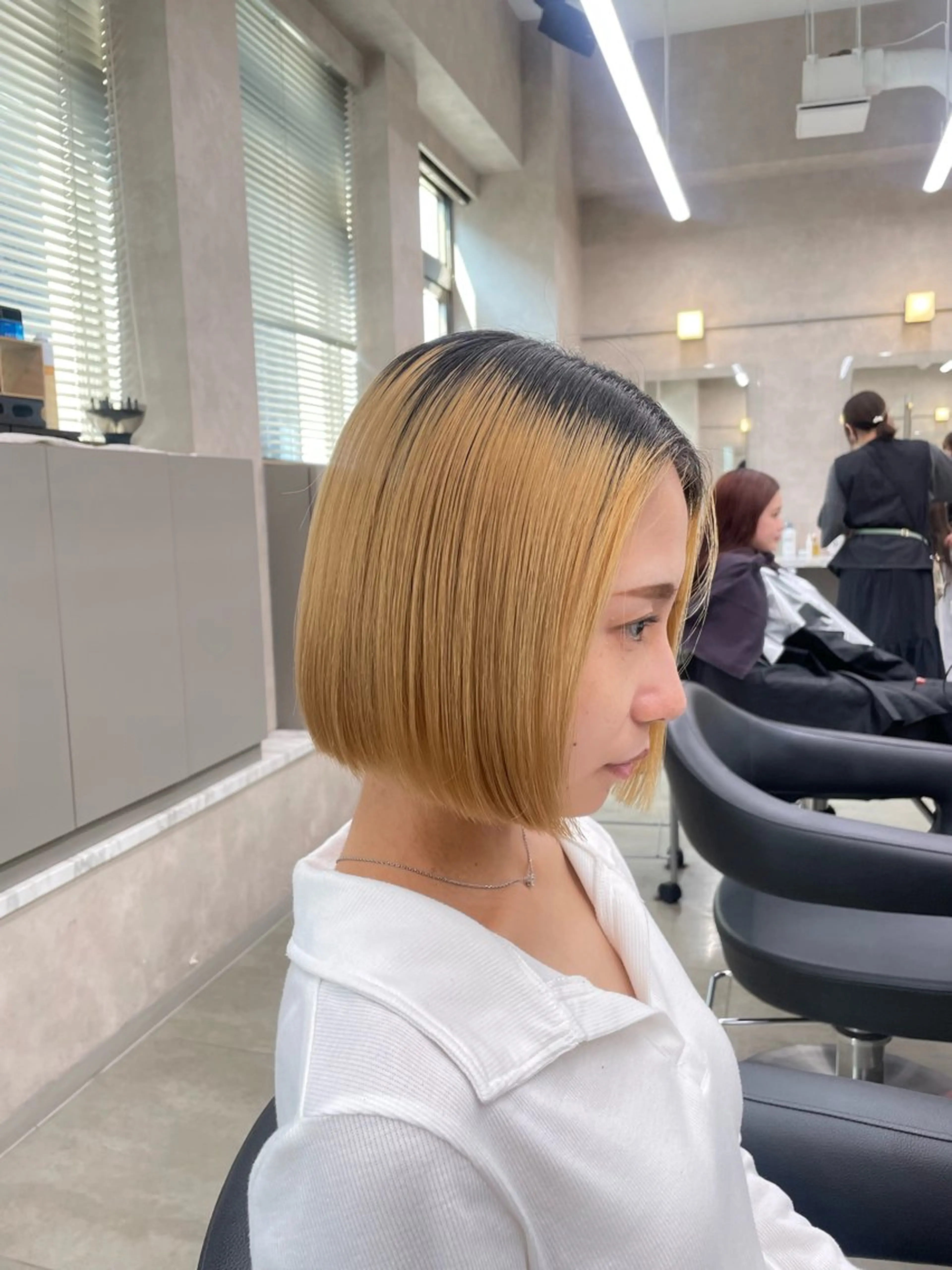 セミロング カラー 表参道ハッシュカット レイヤー/リノンのヘアスタイル