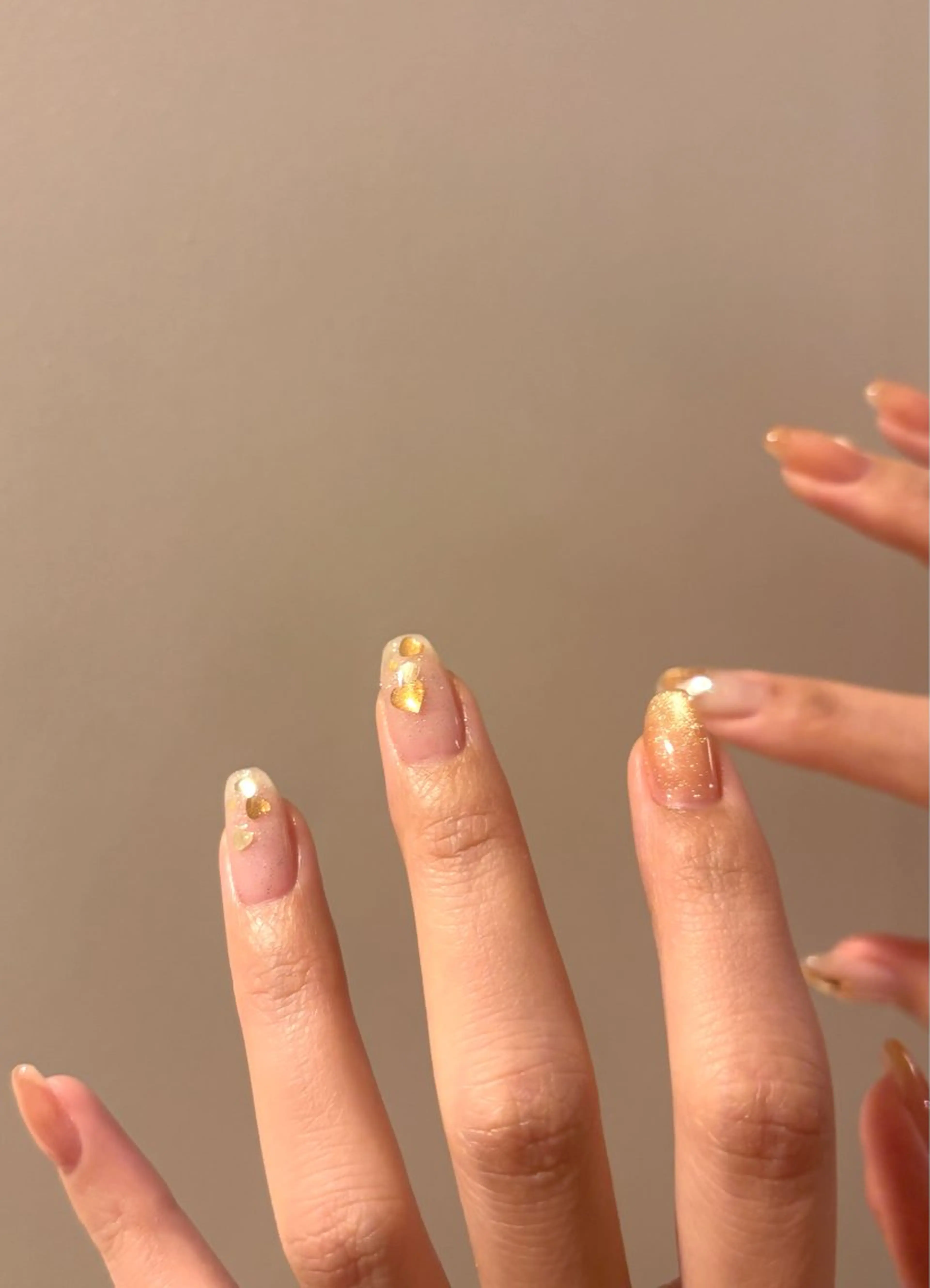 ネイル ハート マグネットネイル ピンク ハンドネイル Elio所属・Elio 国泰寺のネイルデザイン