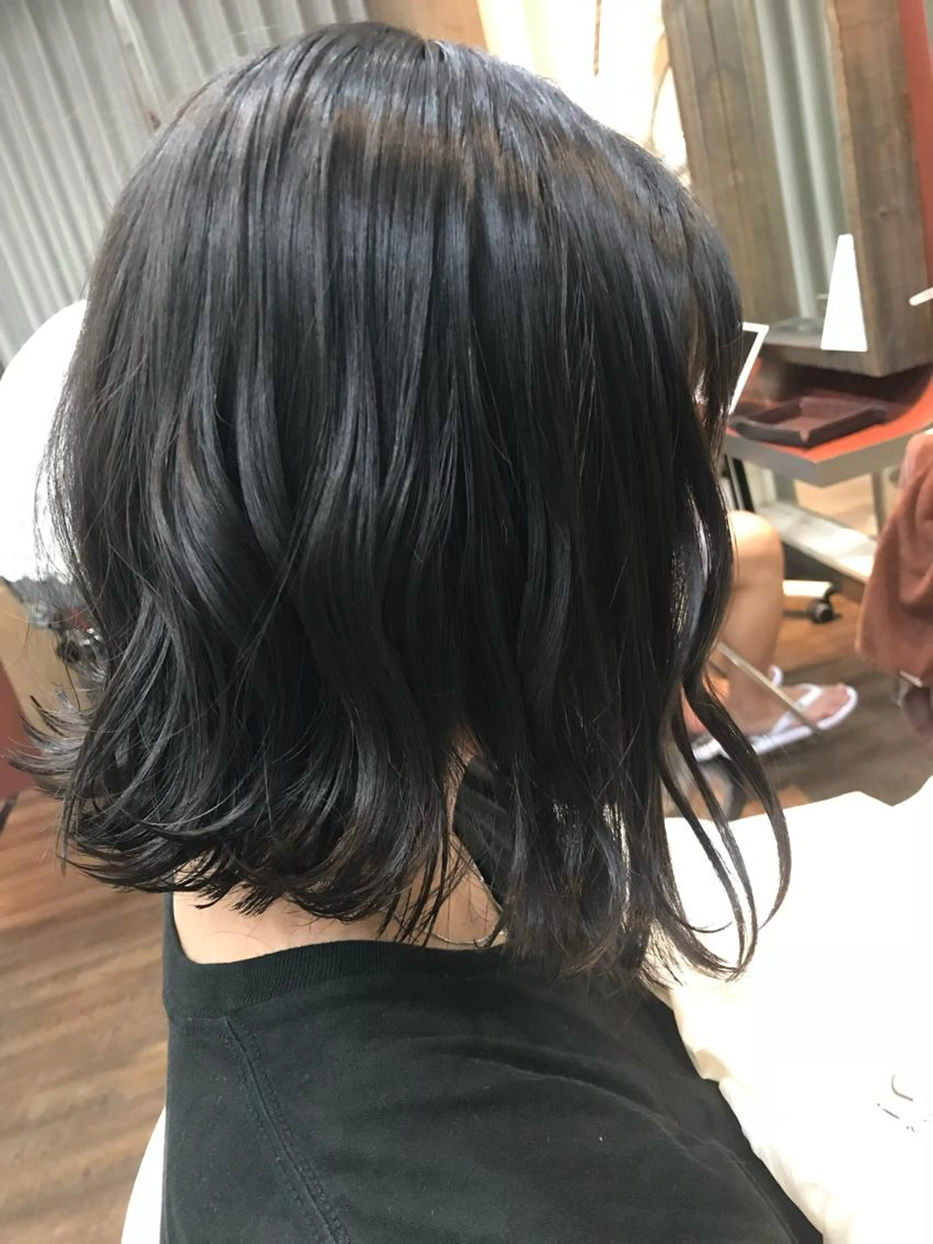 《 就活生、実習生応援📣 》一時的な黒染め✨黒染め風アッシュグレージュカラー+クイックトリートメント❗️の写真