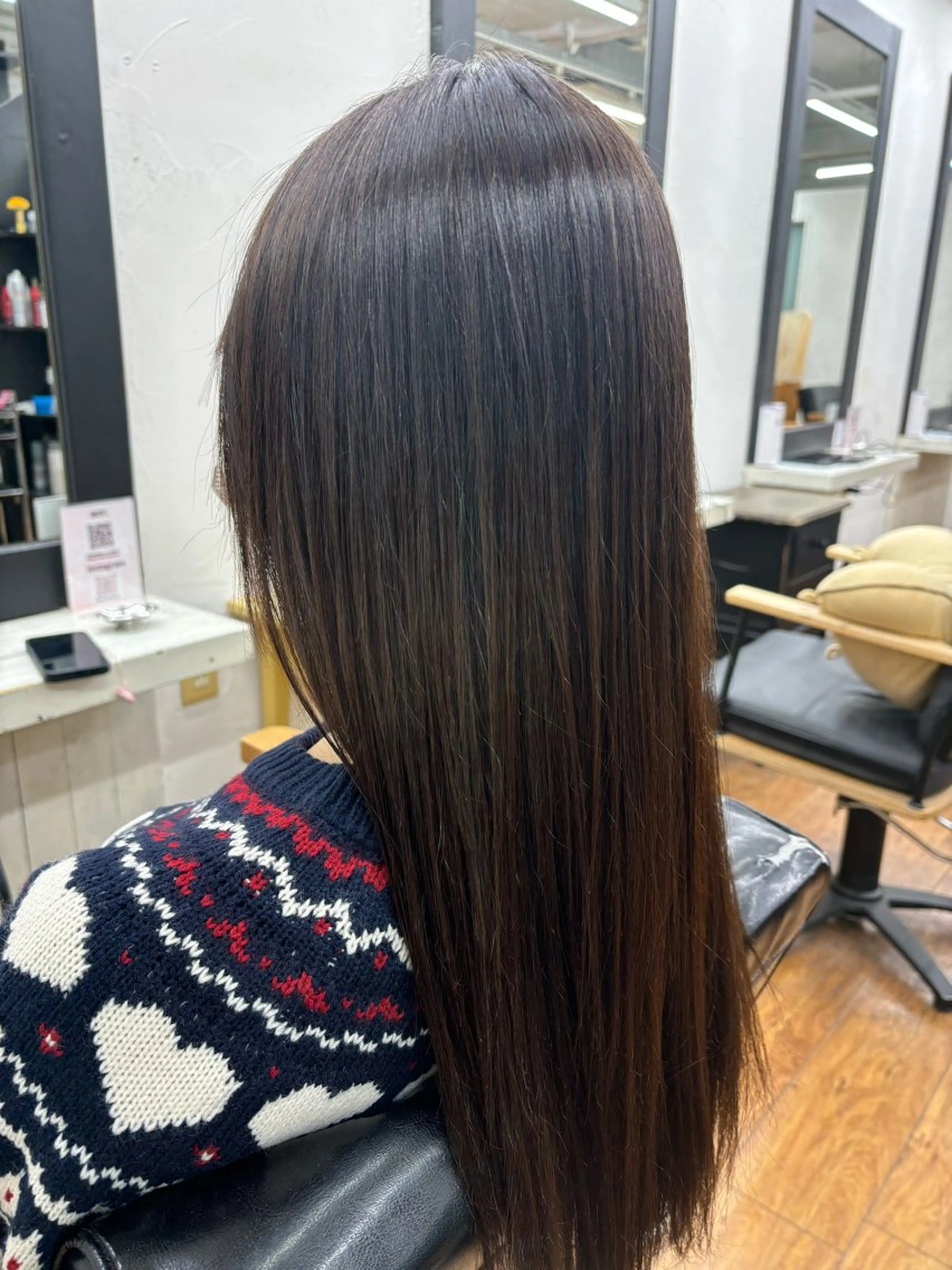 ロング 縮毛矯正 香野 優子のヘアスタイル