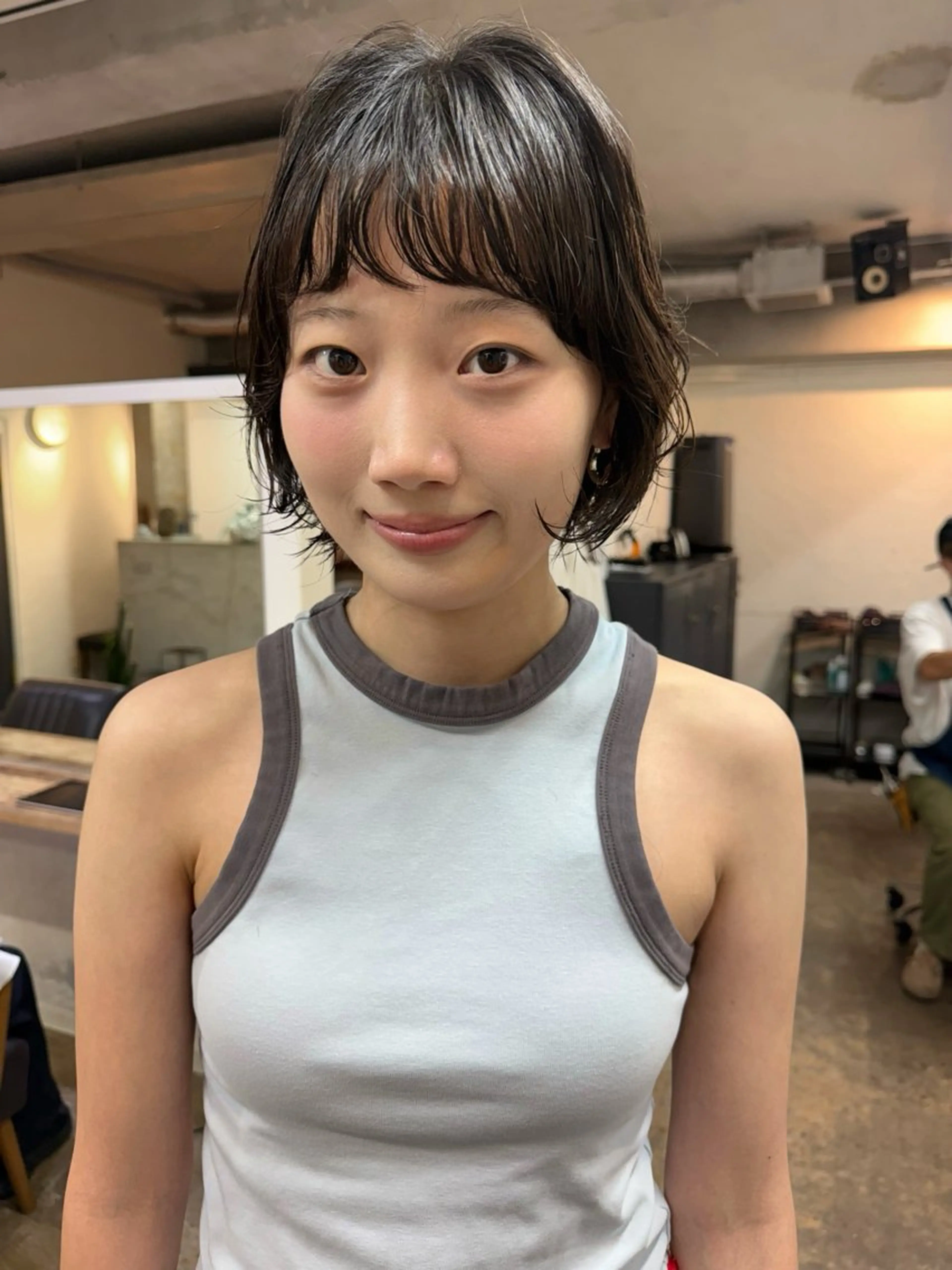 ショート パーマ ショートボブ ボブ ショートヘア ニュアンスパーマ カット パーマ トリートメント 森貴裕/ベージュ/ パーマ/オリーブのヘアスタイル