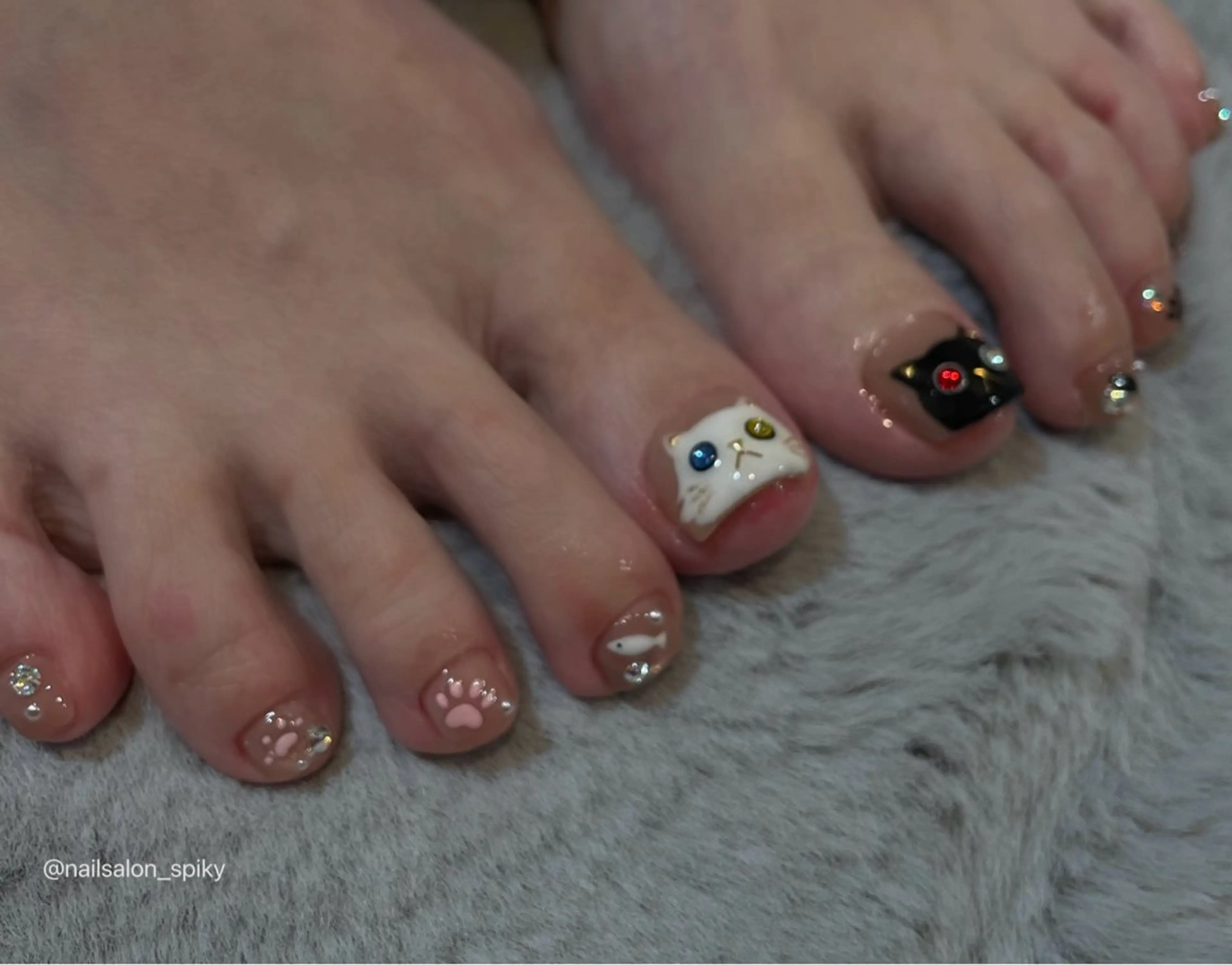 ネイル フットネイル ハンドネイル Spiky とうげ ふうかのネイルデザイン