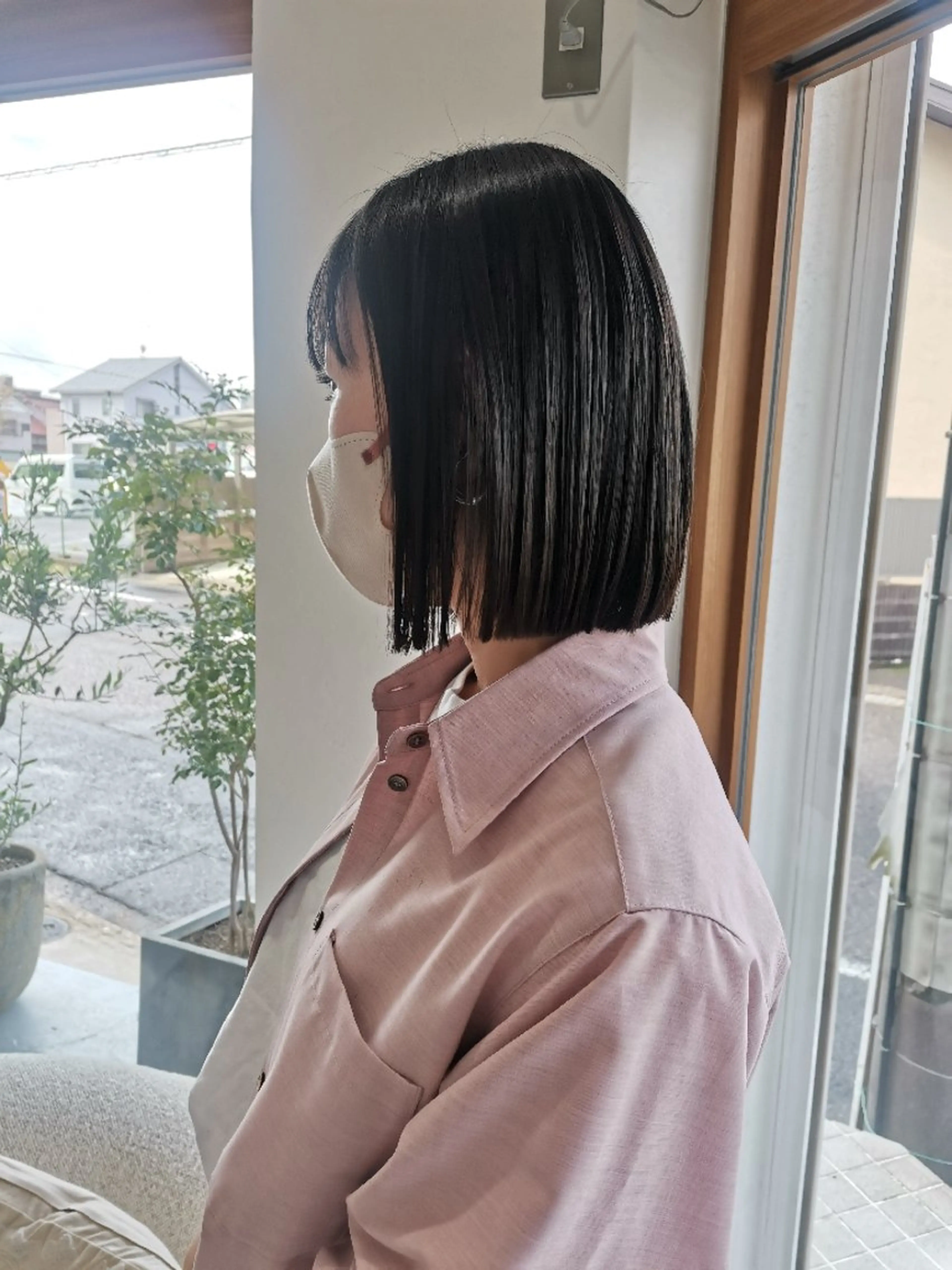 ミディアム 切りっぱなしボブ ボブ RueD'or春日井所属・sameya maiのヘアスタイル