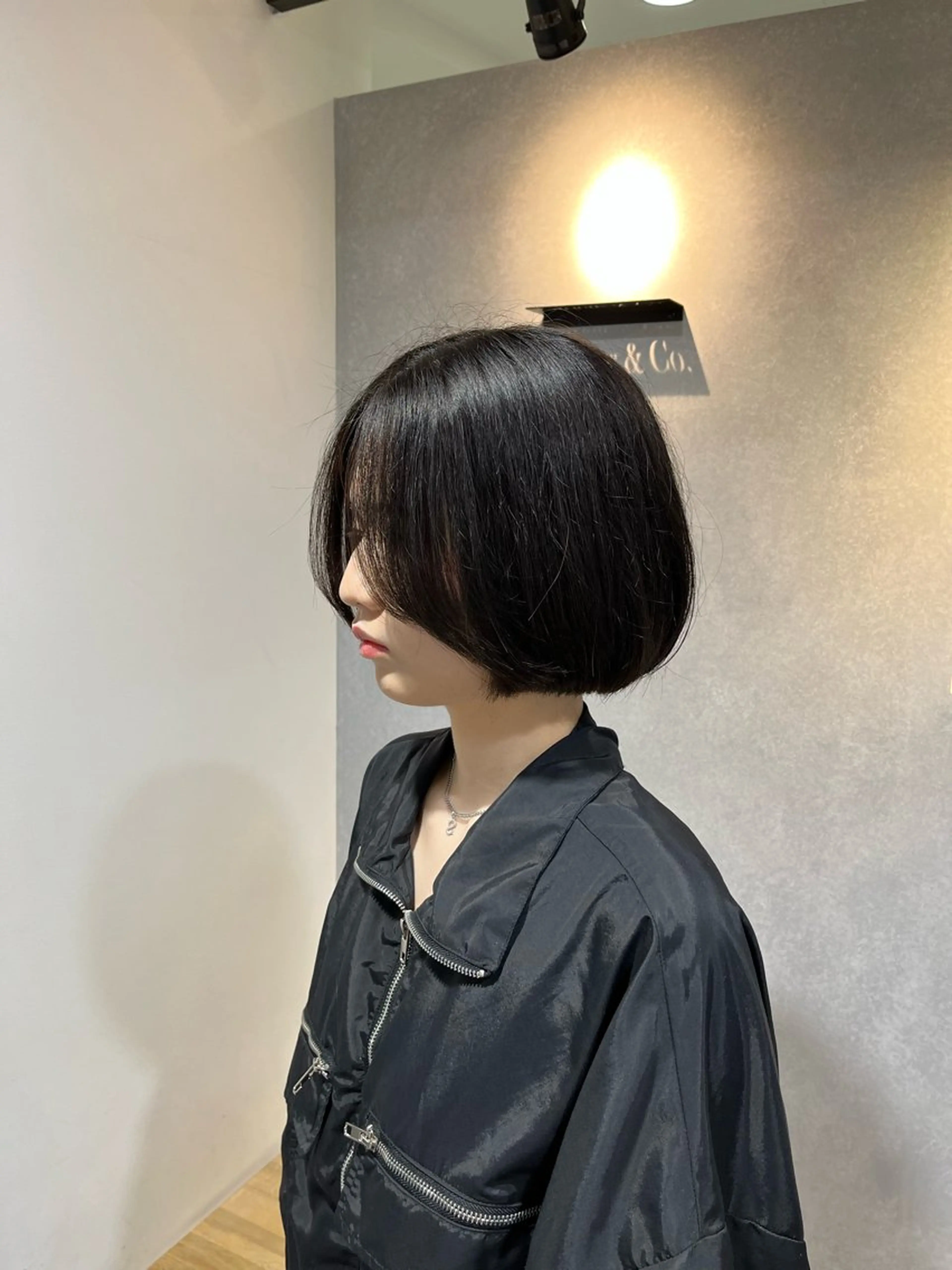 ショート ボブ 顔周りカット 韓国風ヘア サイドバング YURA【髪質改善 /韓国レイヤー】のヘアスタイル