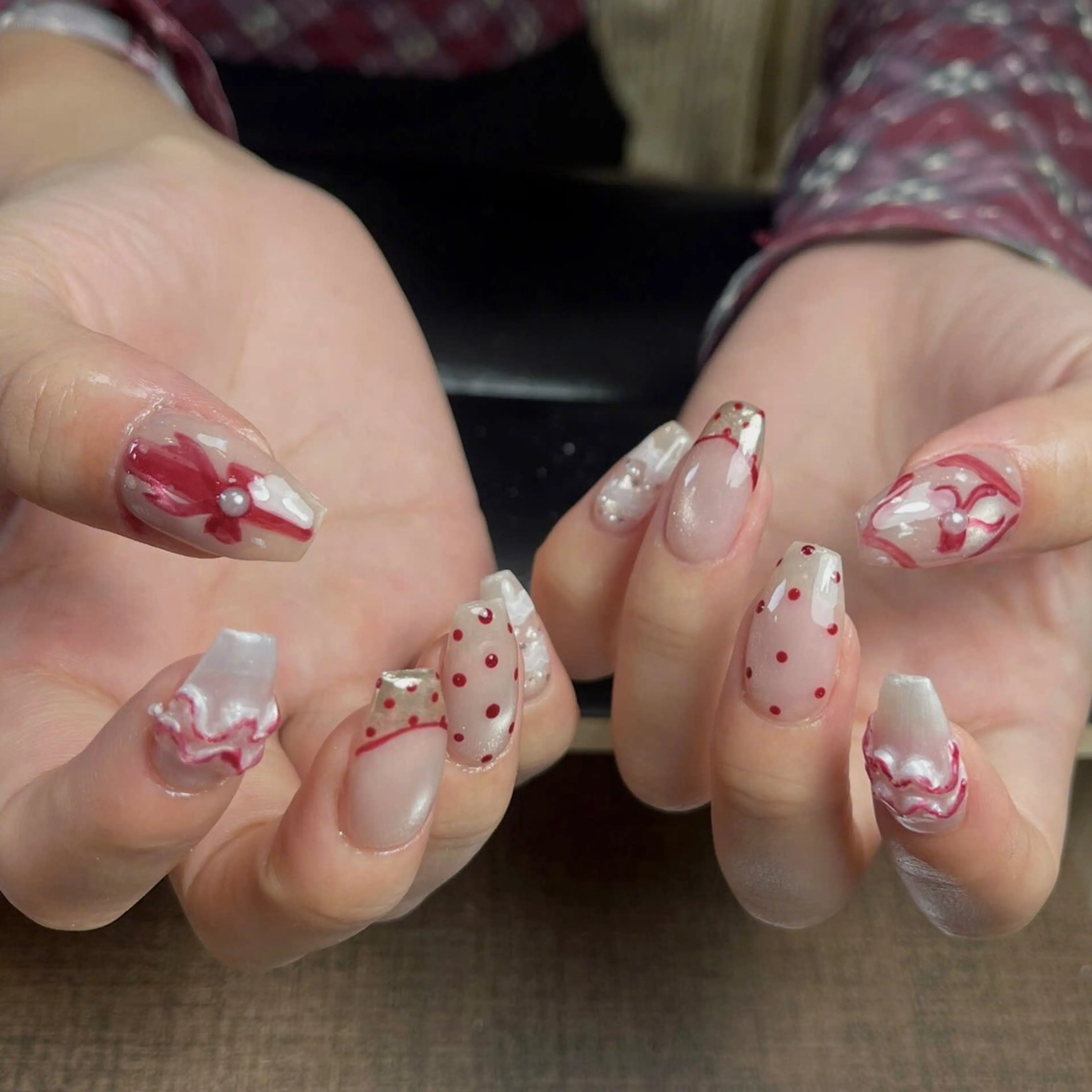 ネイル アートネイル 長さ出し 韓国ネイル ロングネイル スカルプネイル ハンドネイル Lumi de nails所属・Lumi de nailsのネイルデザイン