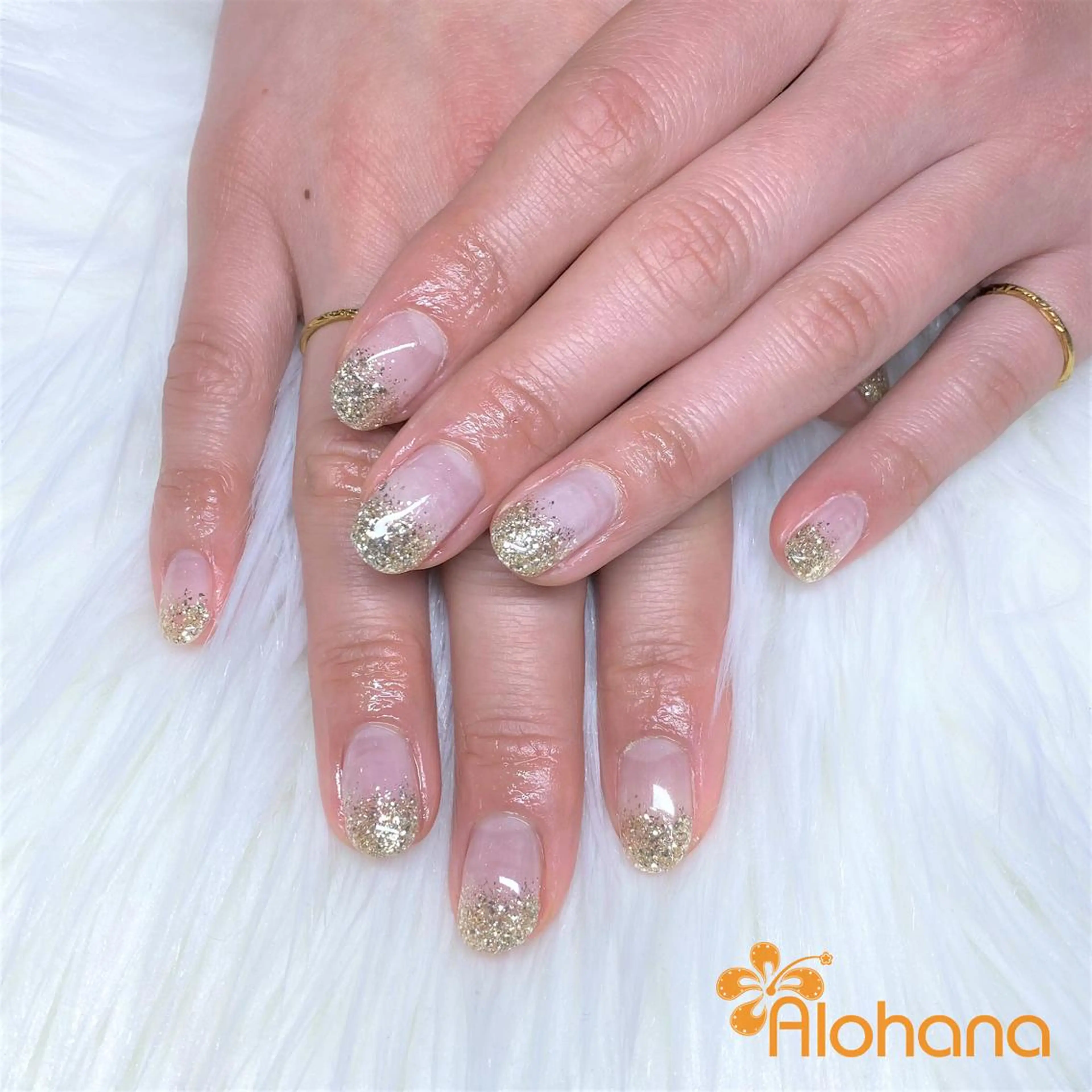 ネイル グラデーション ラメ(グリッター) ラメグラデーション ハンドネイル Alohana所属・Alohana Minaのネイルデザイン