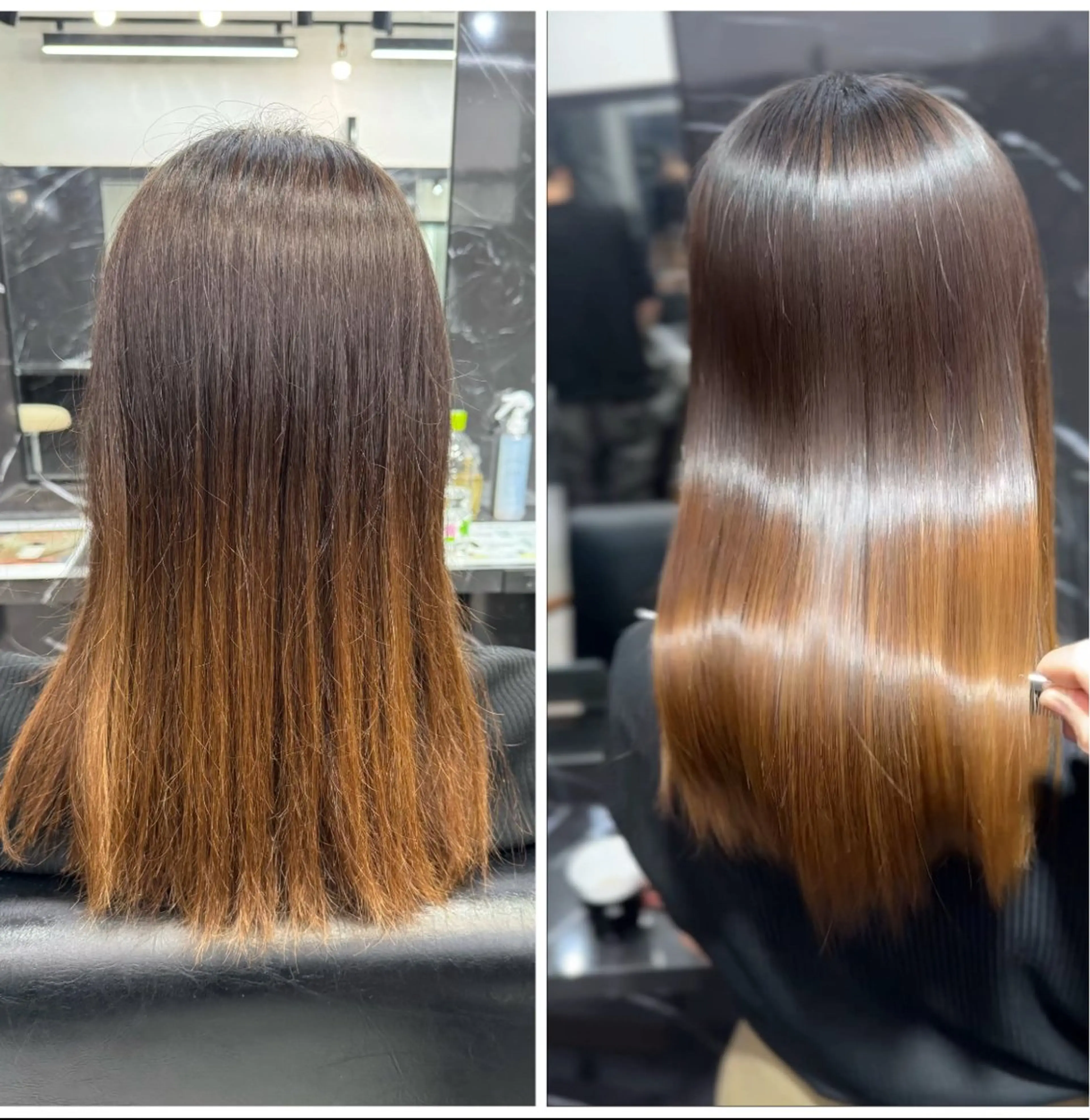 ミディアム JIN|乾かしただけ 美髪矯正本格髪質改善のヘアスタイル