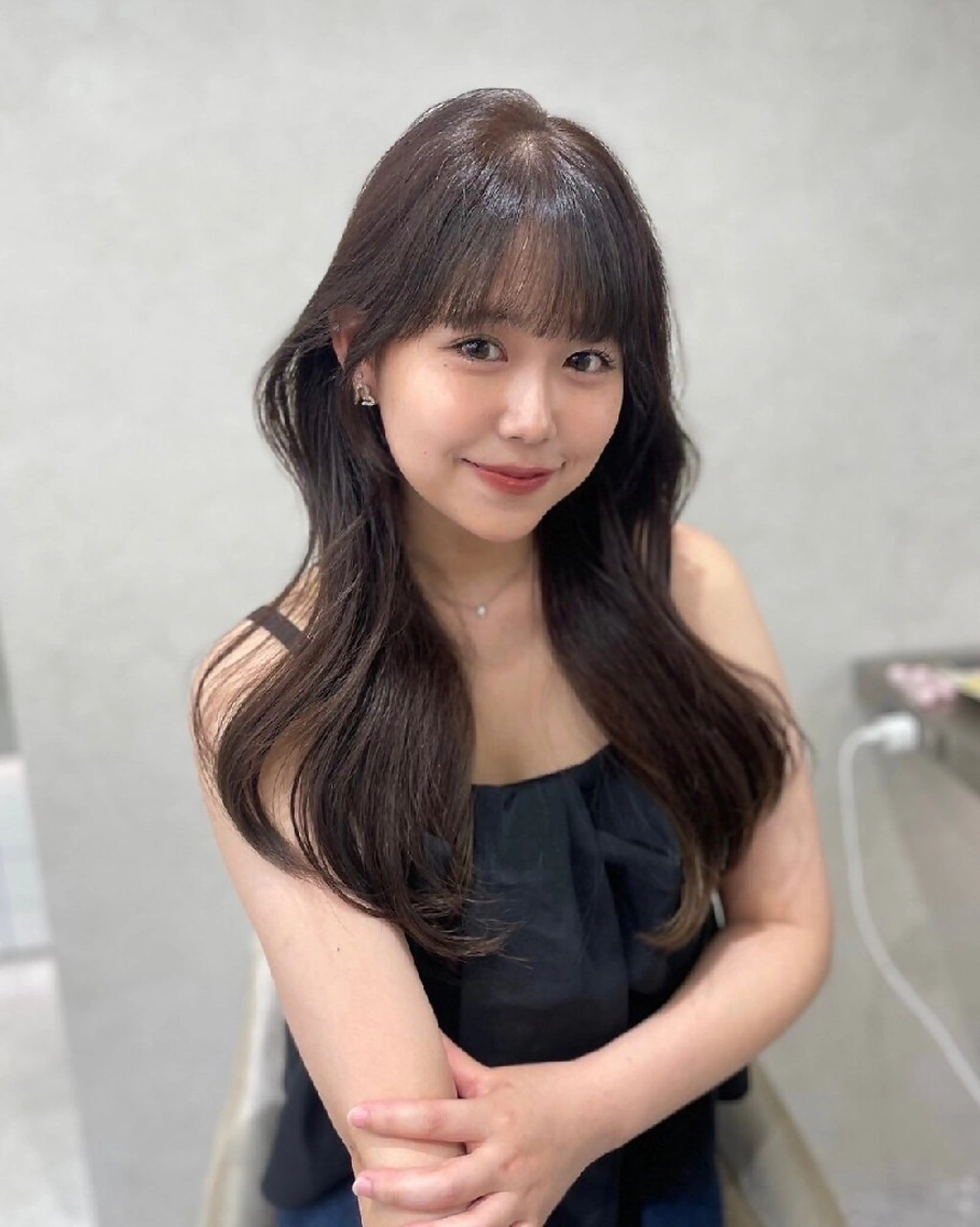 カラー ロング カット トリートメント Lond Mirrorのヘアスタイル