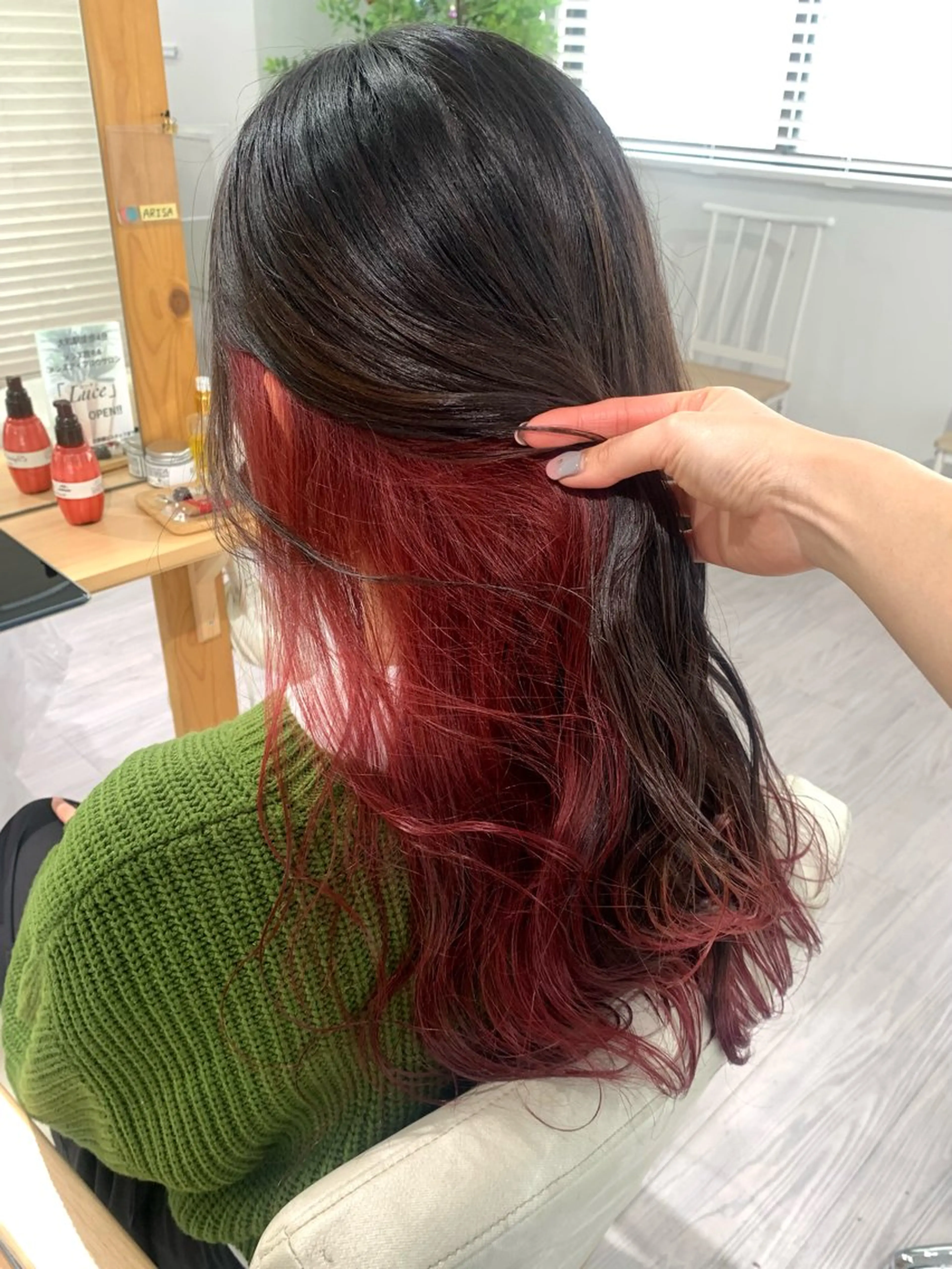 ロング ヘアカラー トリートメント ツヤカラー🤍 ARISAのヘアスタイル