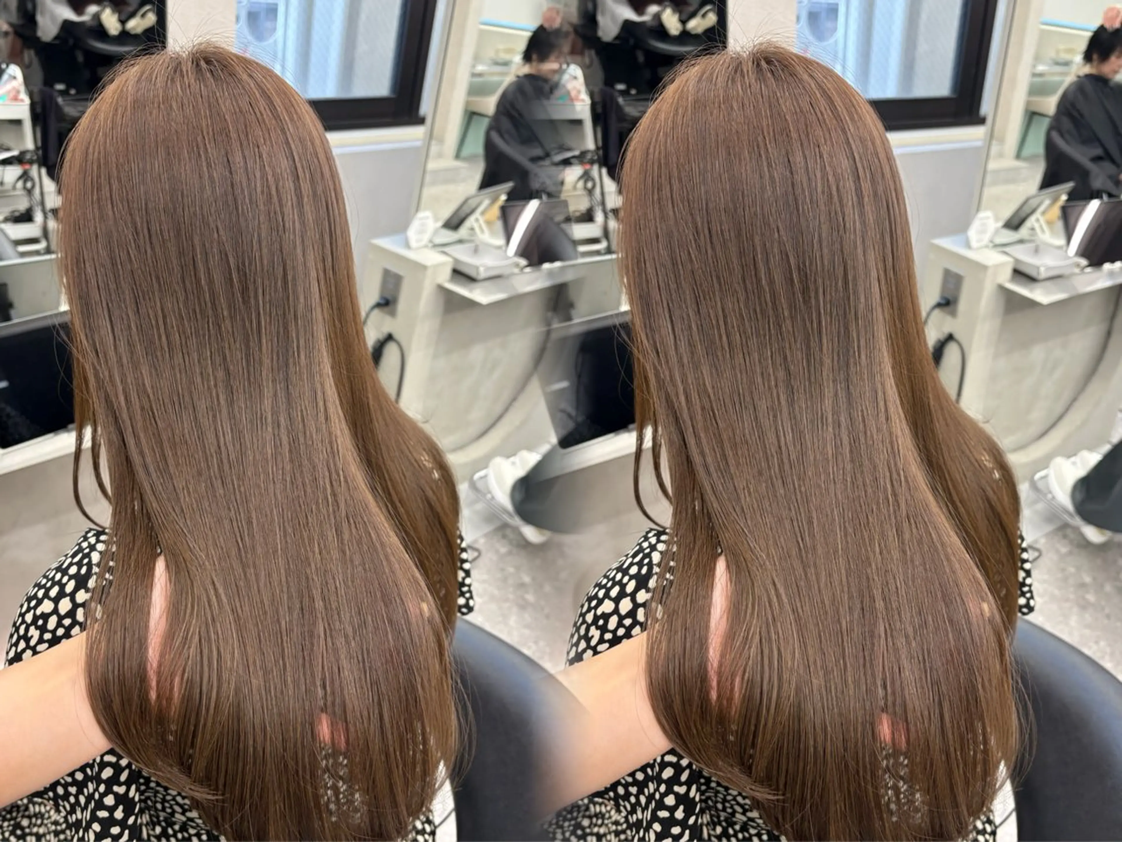 セミロング ヘアカラー トリートメント 谷川が作る熊本1🏅 ＆レイヤーカットのヘアスタイル