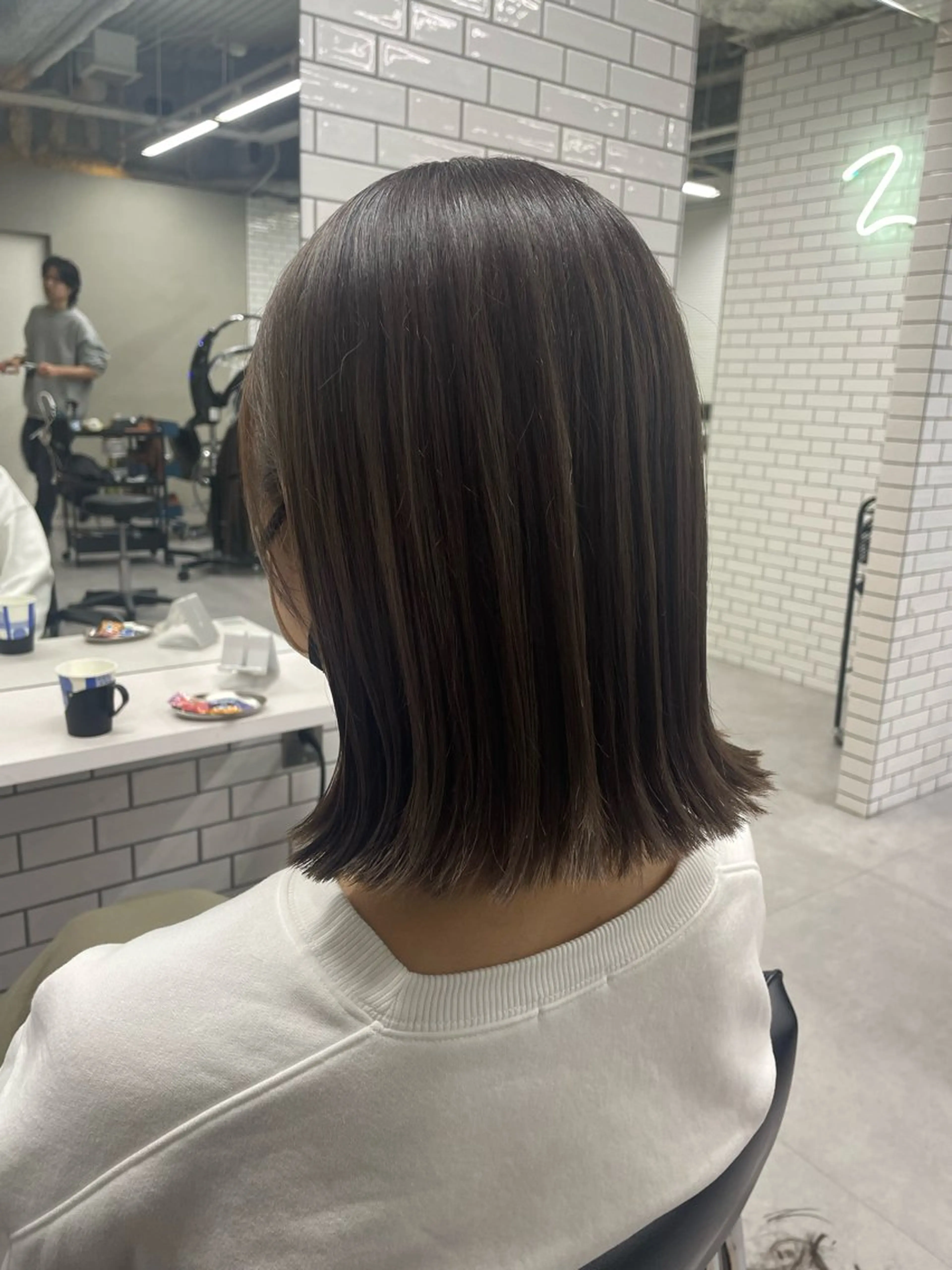 ショート カラー ベージュカラー ラベンダーカラー ラベンダーベージュ ヘアカラー トリートメント ヘッドスパ Bob &髪質改善 NEMOTOのヘアスタイル