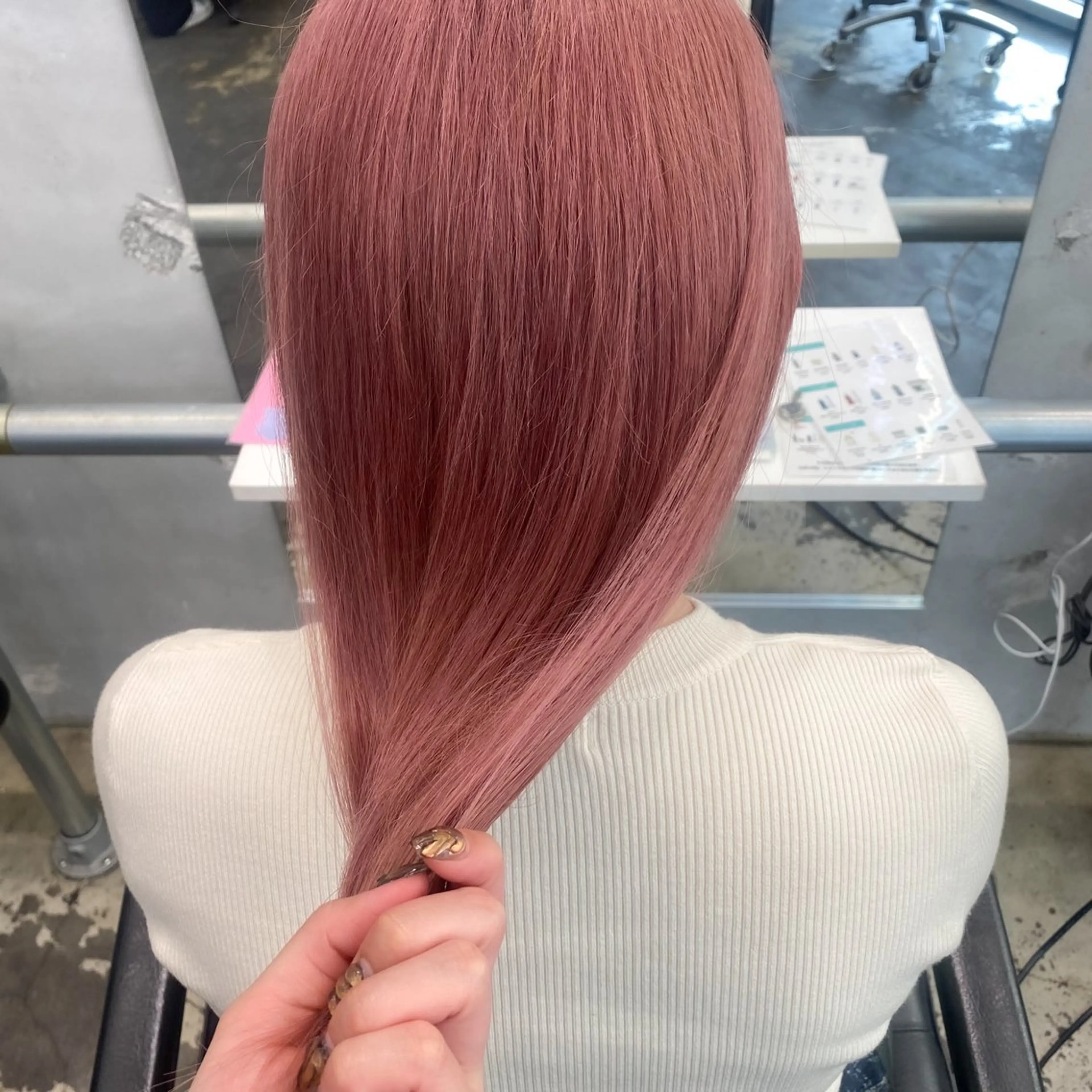 セミロング カラー ヘアアレンジ 💗💗韓国レイヤー yu-ki💗💗のヘアスタイル