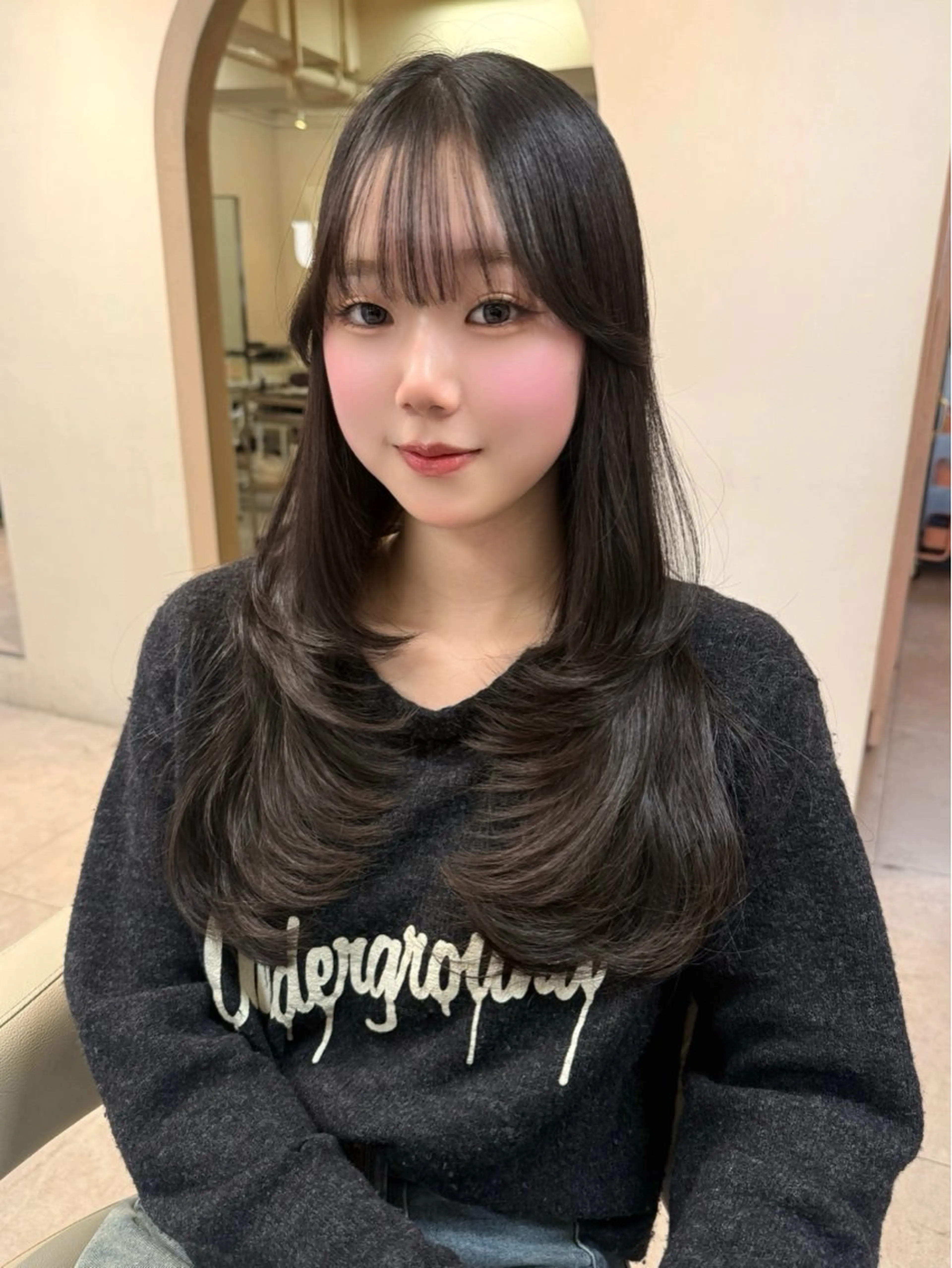 ロング カット ヘアカラー トリートメント ♡韓国/レイヤー カット/Ayana♡のヘアスタイル