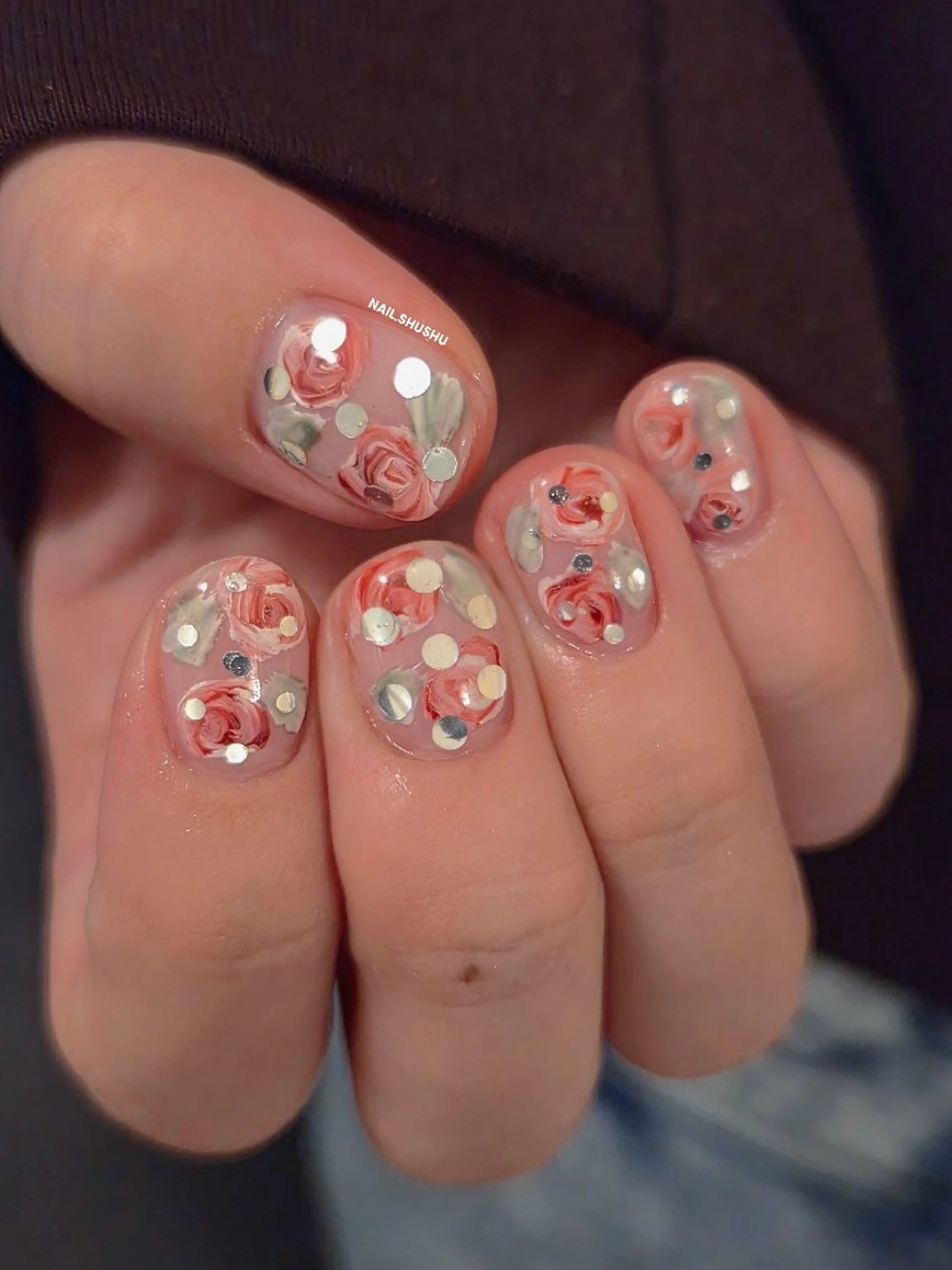ネイル ハンドネイル 3dパーツ/流行り 👧shushu❤️のネイルデザイン