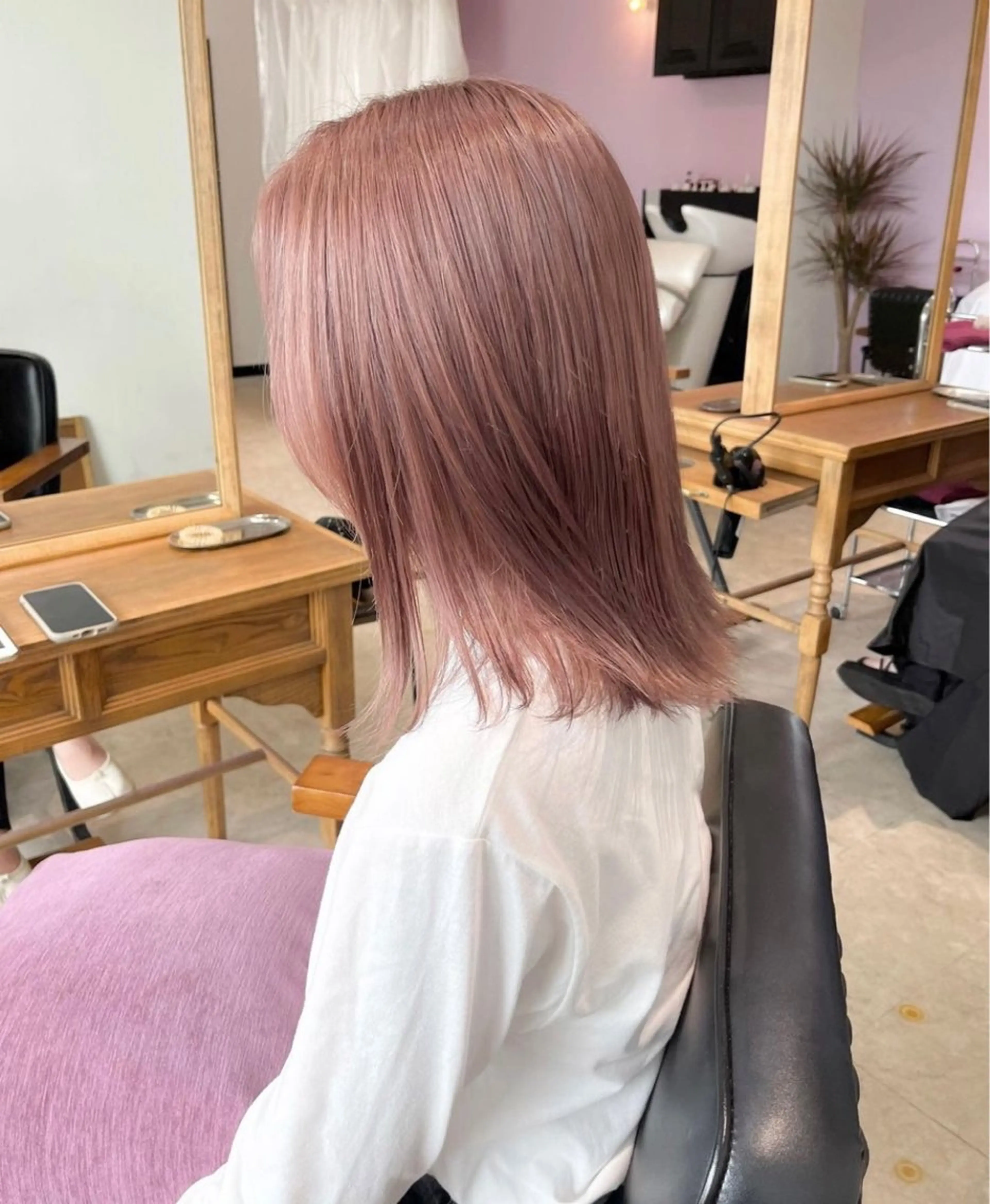 カラー ベージュカラー ピンクカラー ピンクベージュ MATTY azusaのヘアスタイル