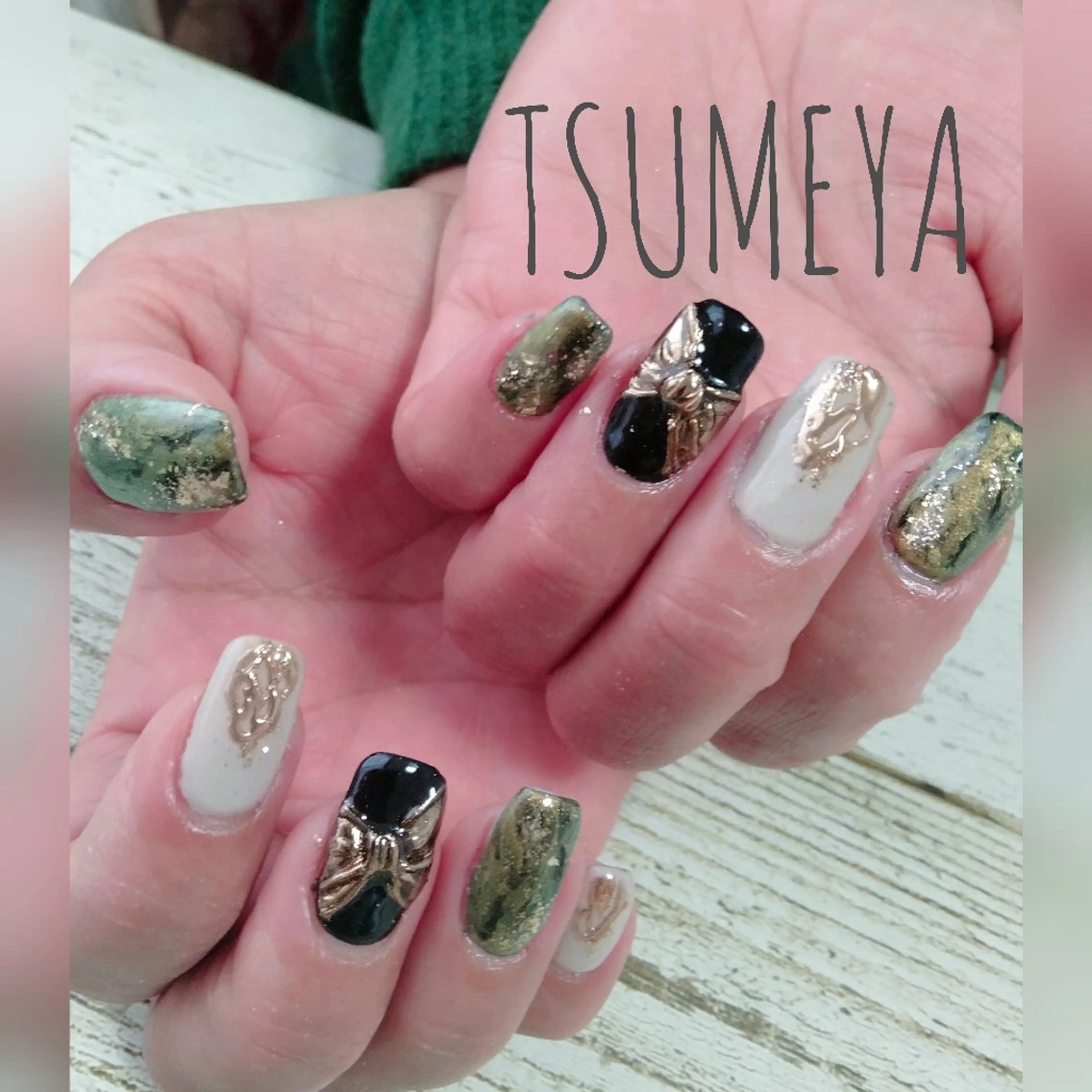 ネイル リボン ハンドネイル _TSUMEYA _のネイルデザイン