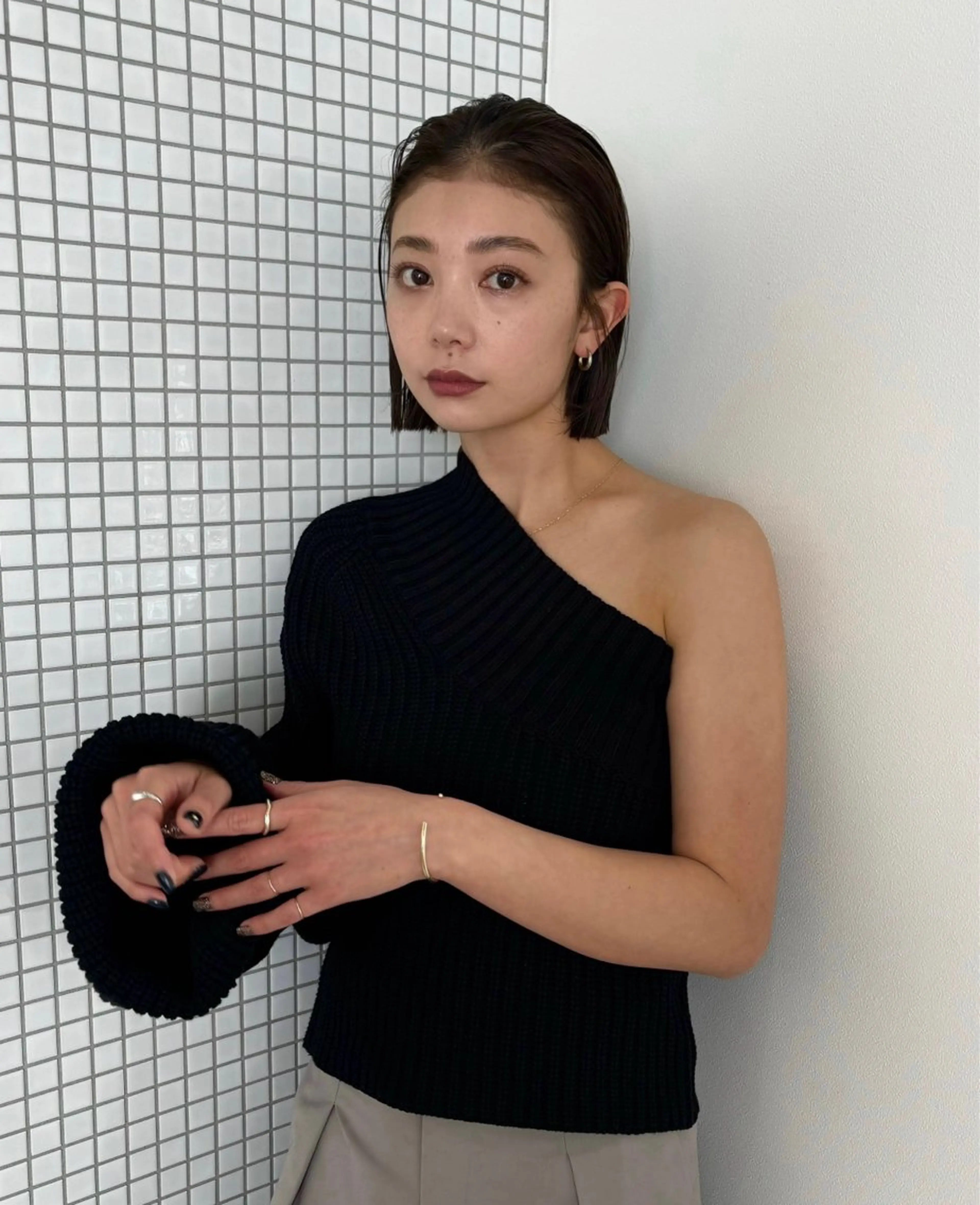 ショート カラー ヘアアレンジ 髪質改善 縮毛矯正 トリートメント 脇野 茉優のヘアスタイル